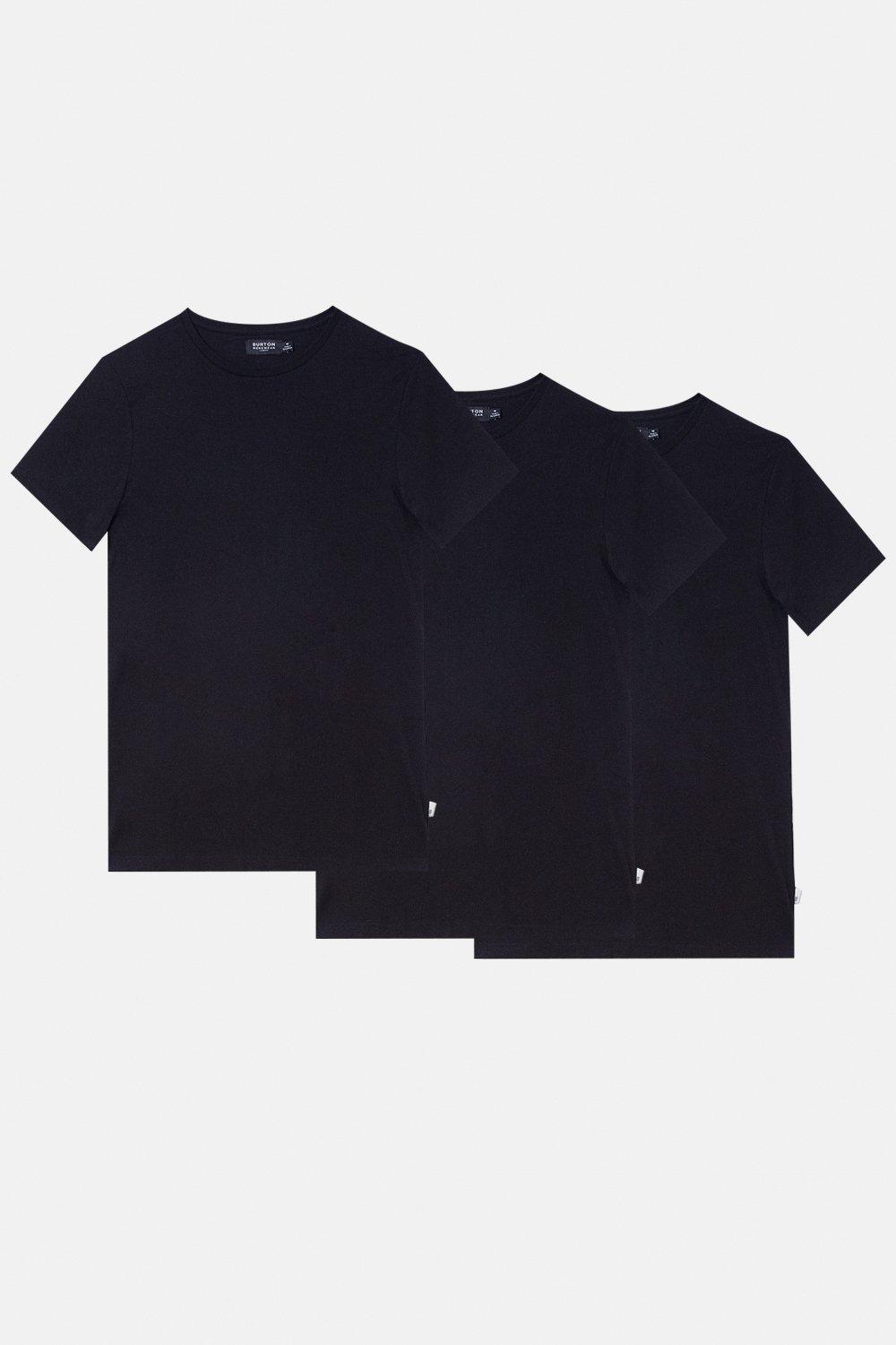 Mens 3 Pack Navy Muscle Fit Crew Neck T-shirts