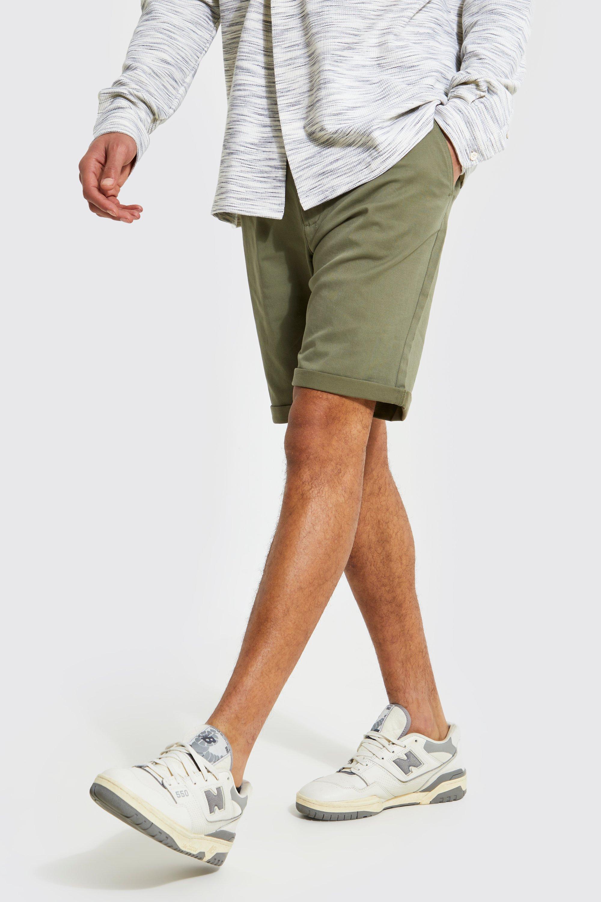 Pantaloncini Chino Tall Skinny Fit, Verde
