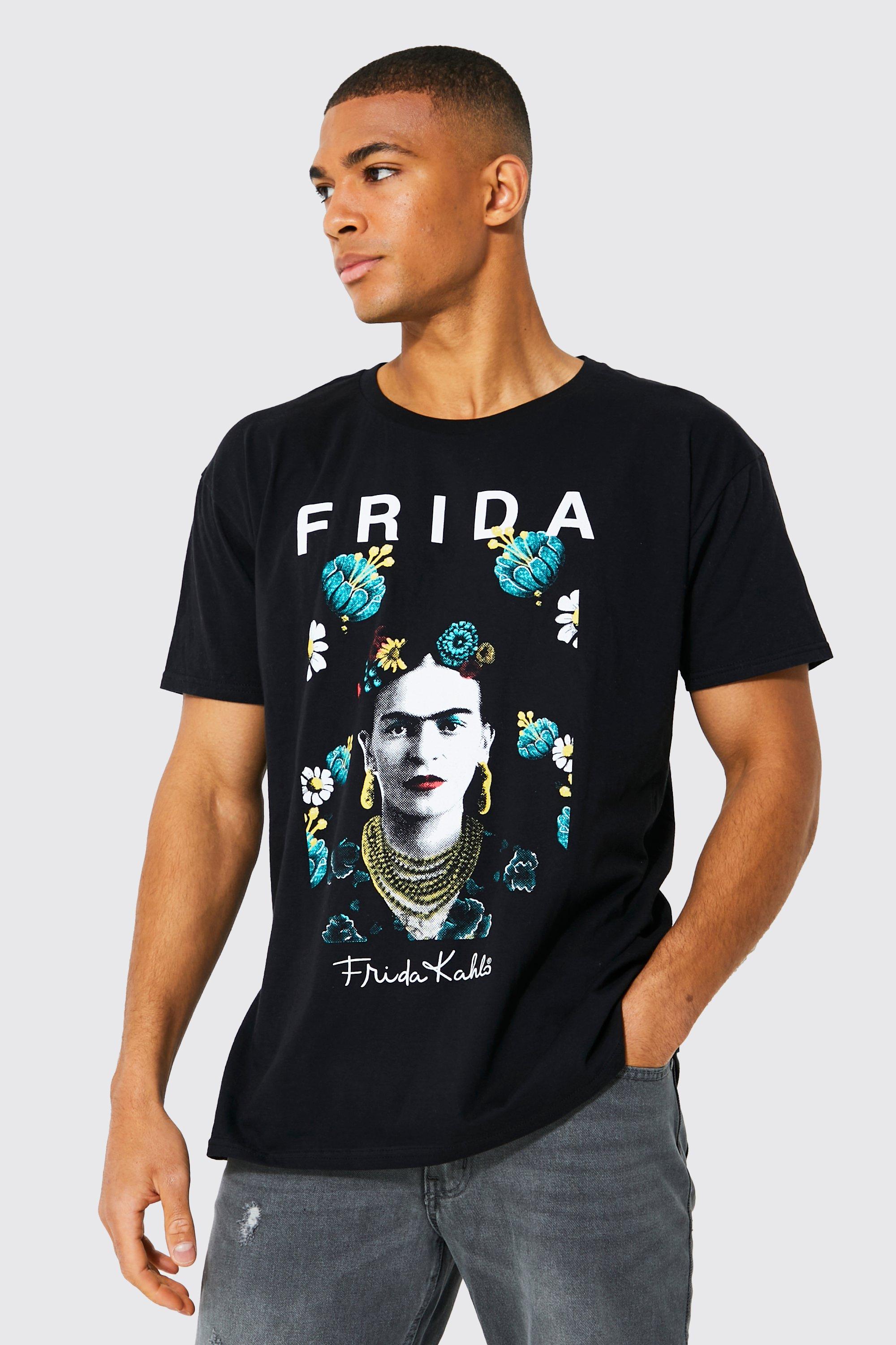 Oversized Gelicenseerd Frida Kahlo T-Shirt, Black