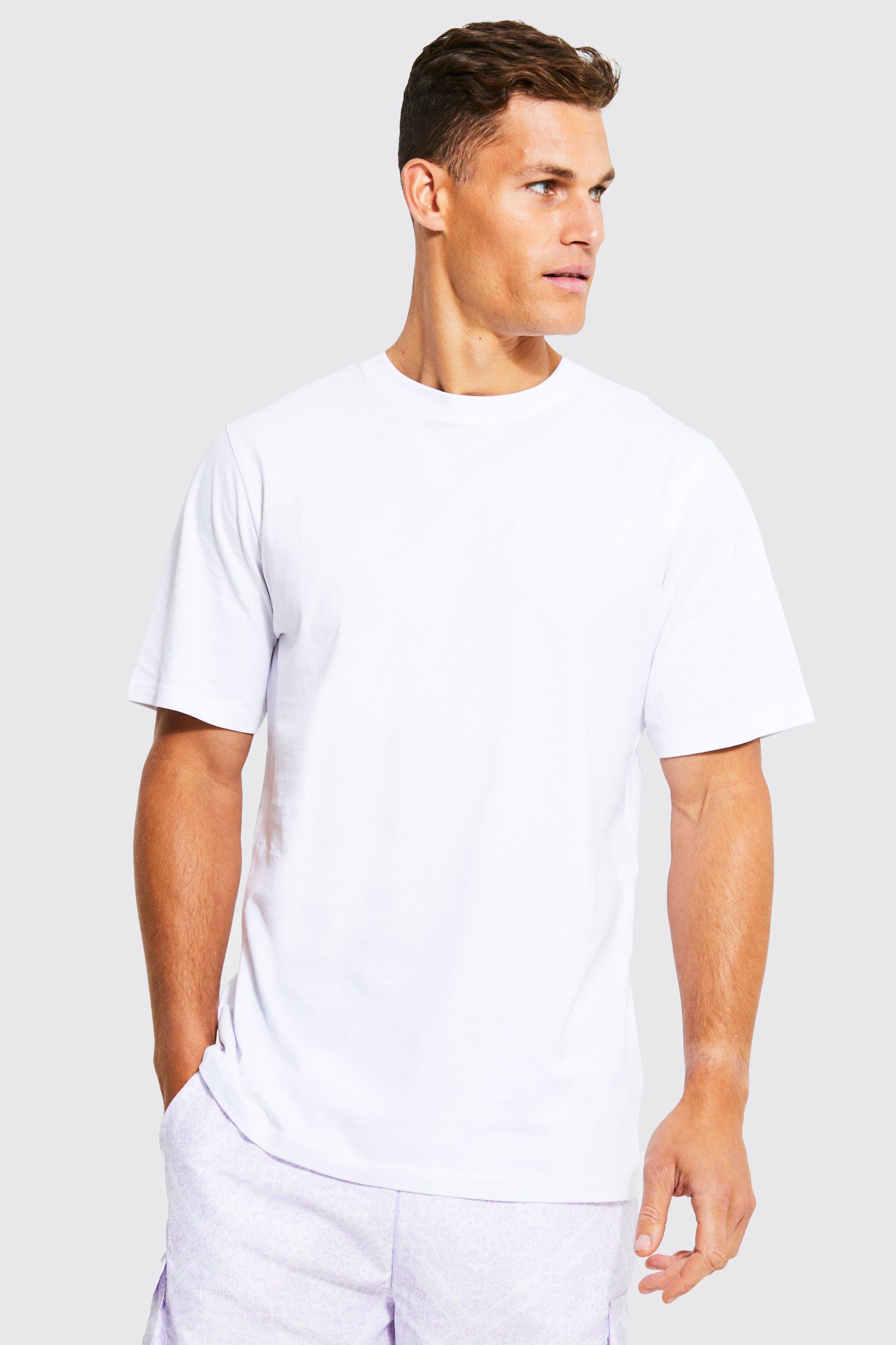 Tall - Basic T-Shirt Med Rund Hals, White