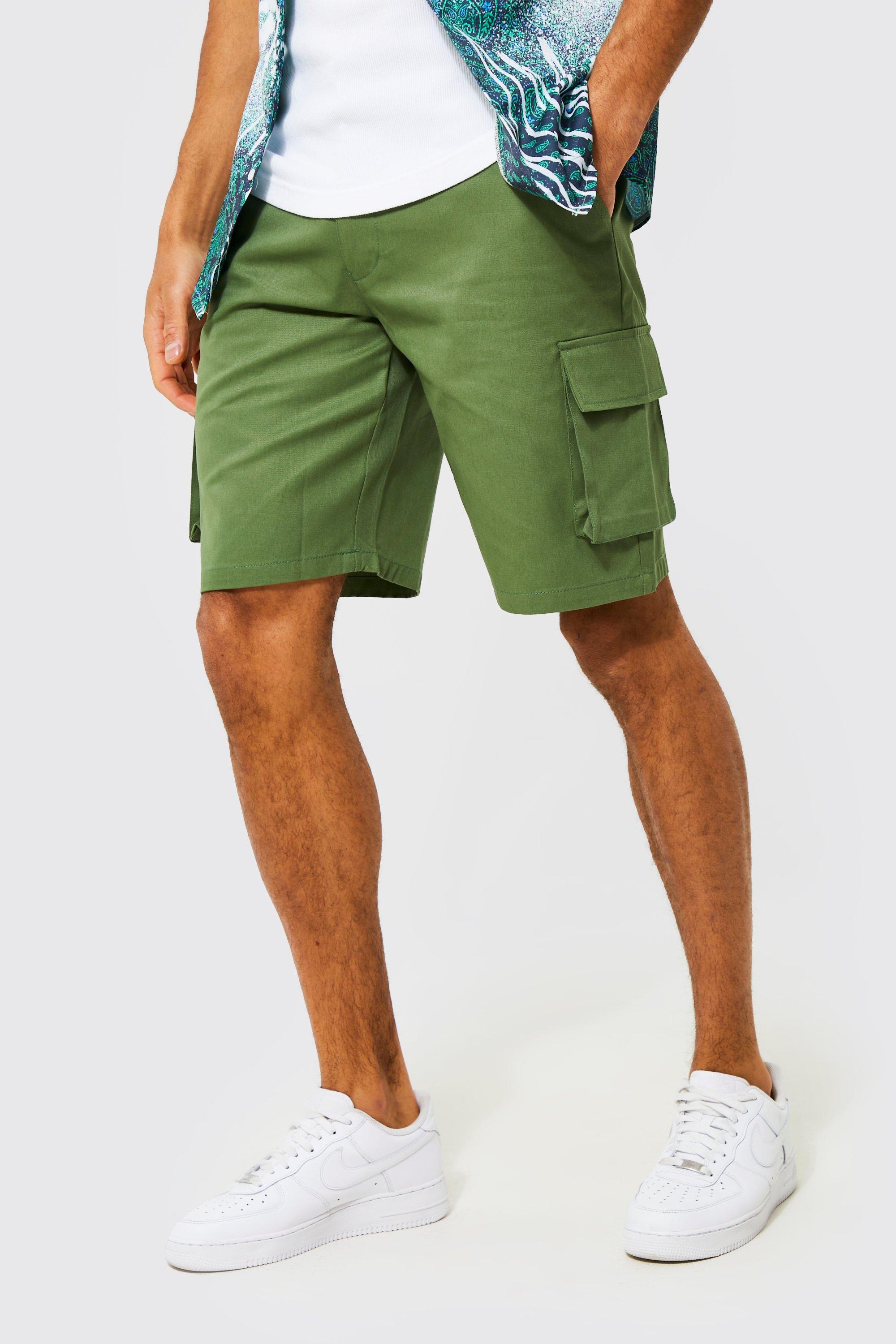 Baggy Cargo Chino Shorts, Khaki