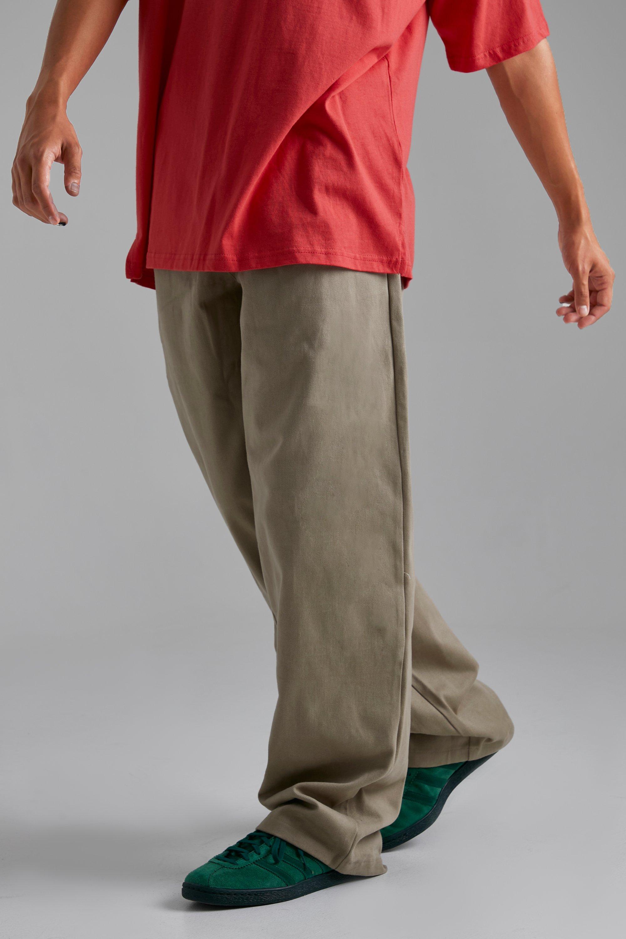 pantalon chino baggy avec anneau homme - pierre - xs, pierre