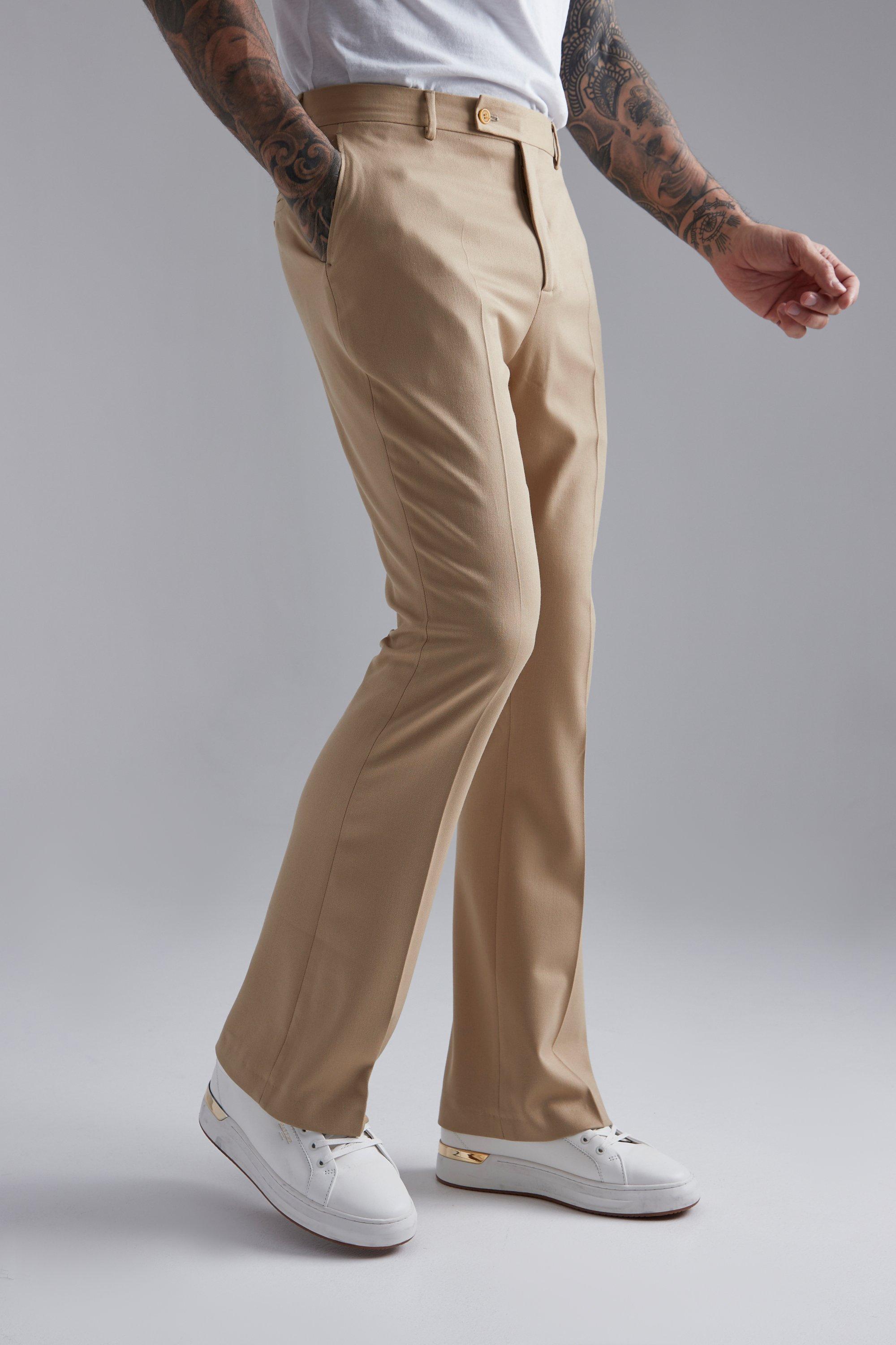 Comfortabele Flared Stretch Broek, Taupe