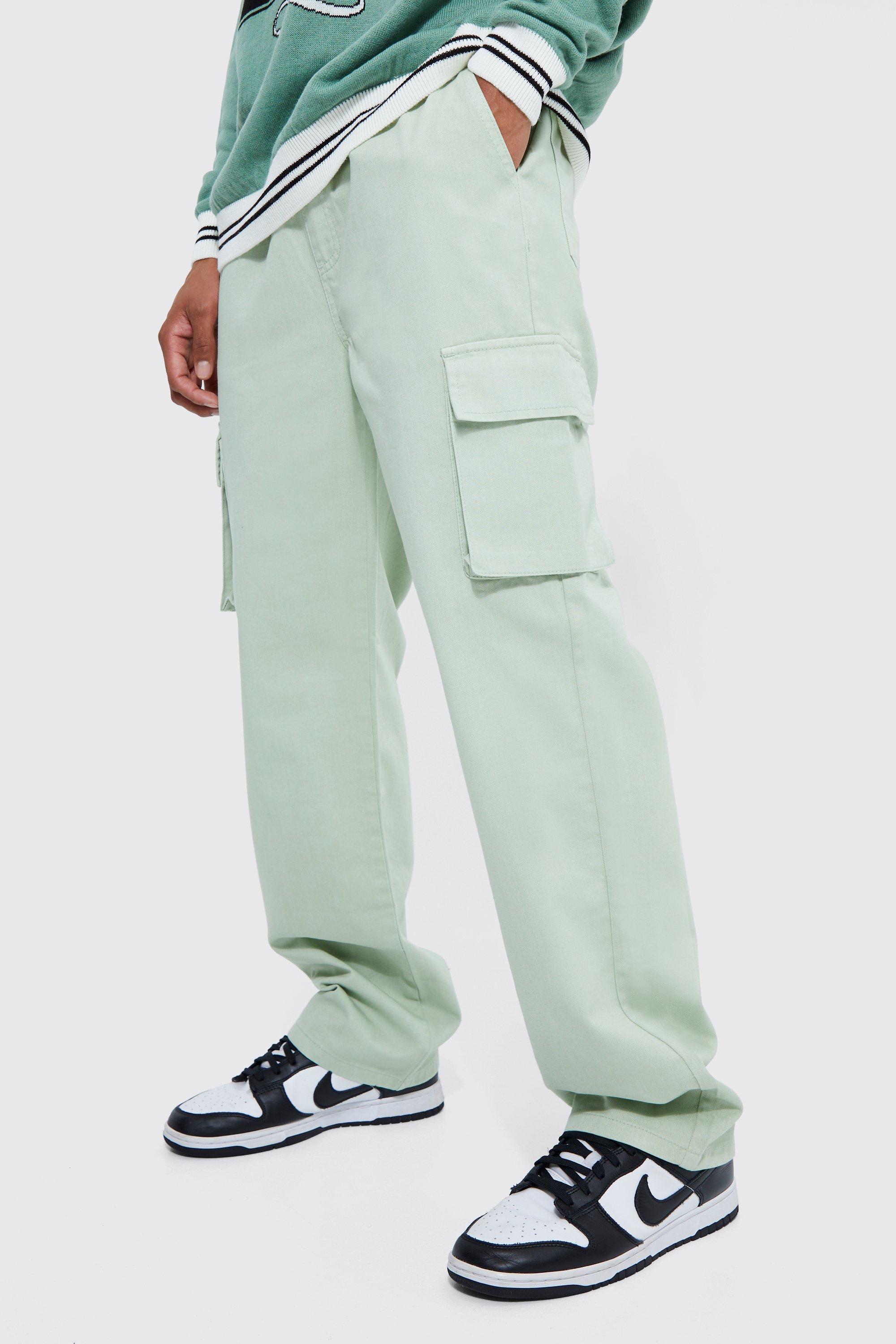 pantalon chino cargo homme - vert - s, vert