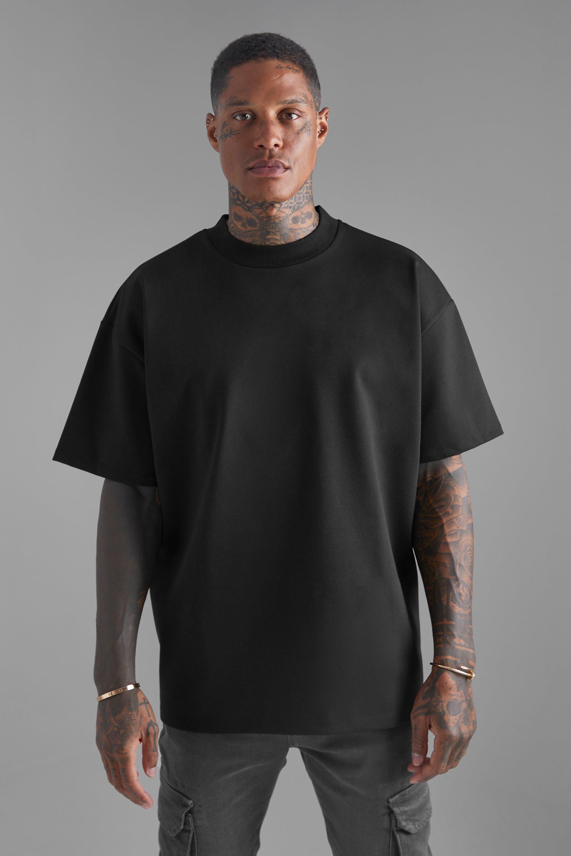T-shirt Premium oversize super pesante, Nero