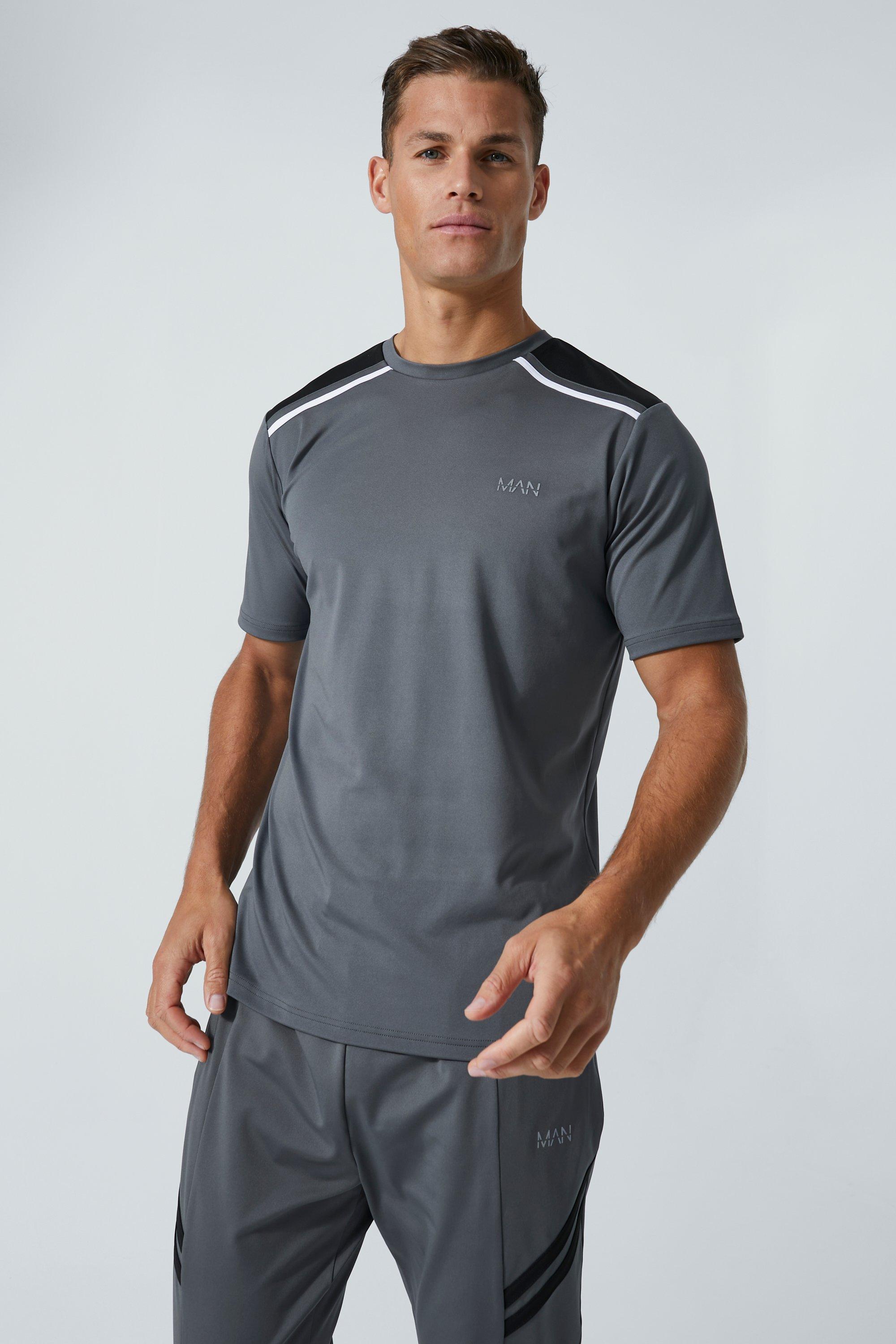 Tall Man Active Performance Voetbal T-Shirt, Charcoal