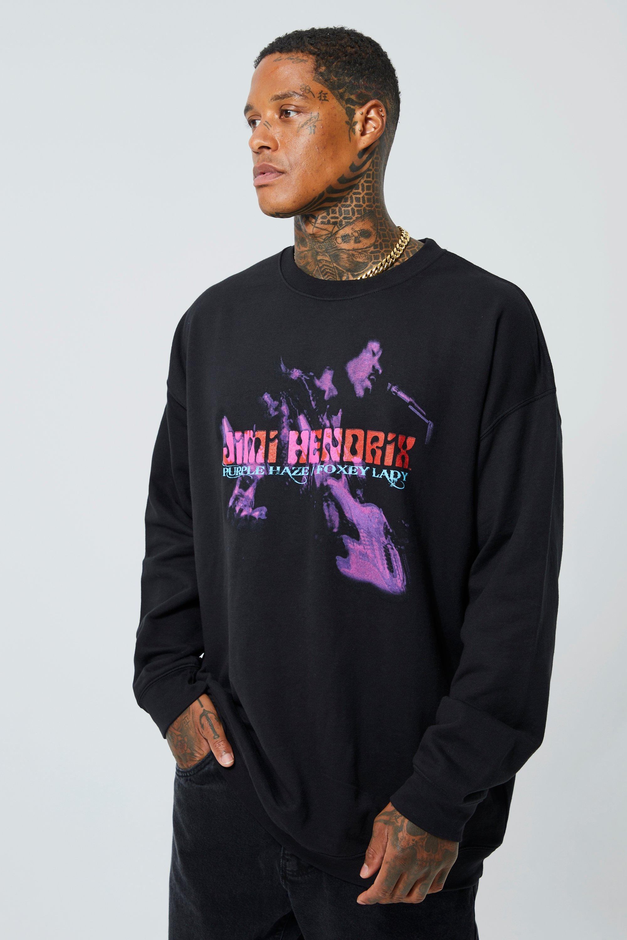 Jimi Hendrix Oversized Sweatshirt, Black