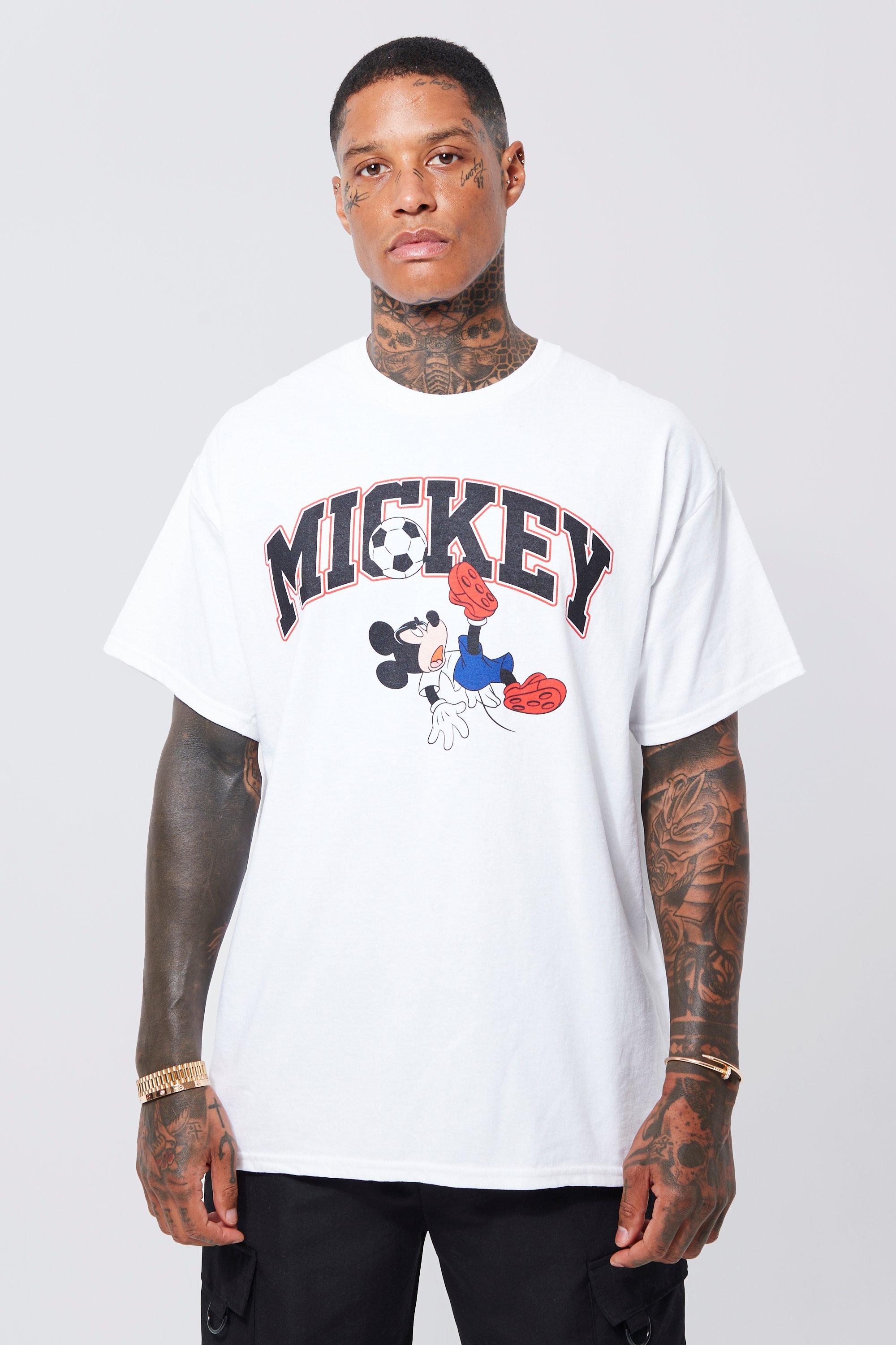 Oversized Gelicenseerd Engeland Mickey T-Shirt, White