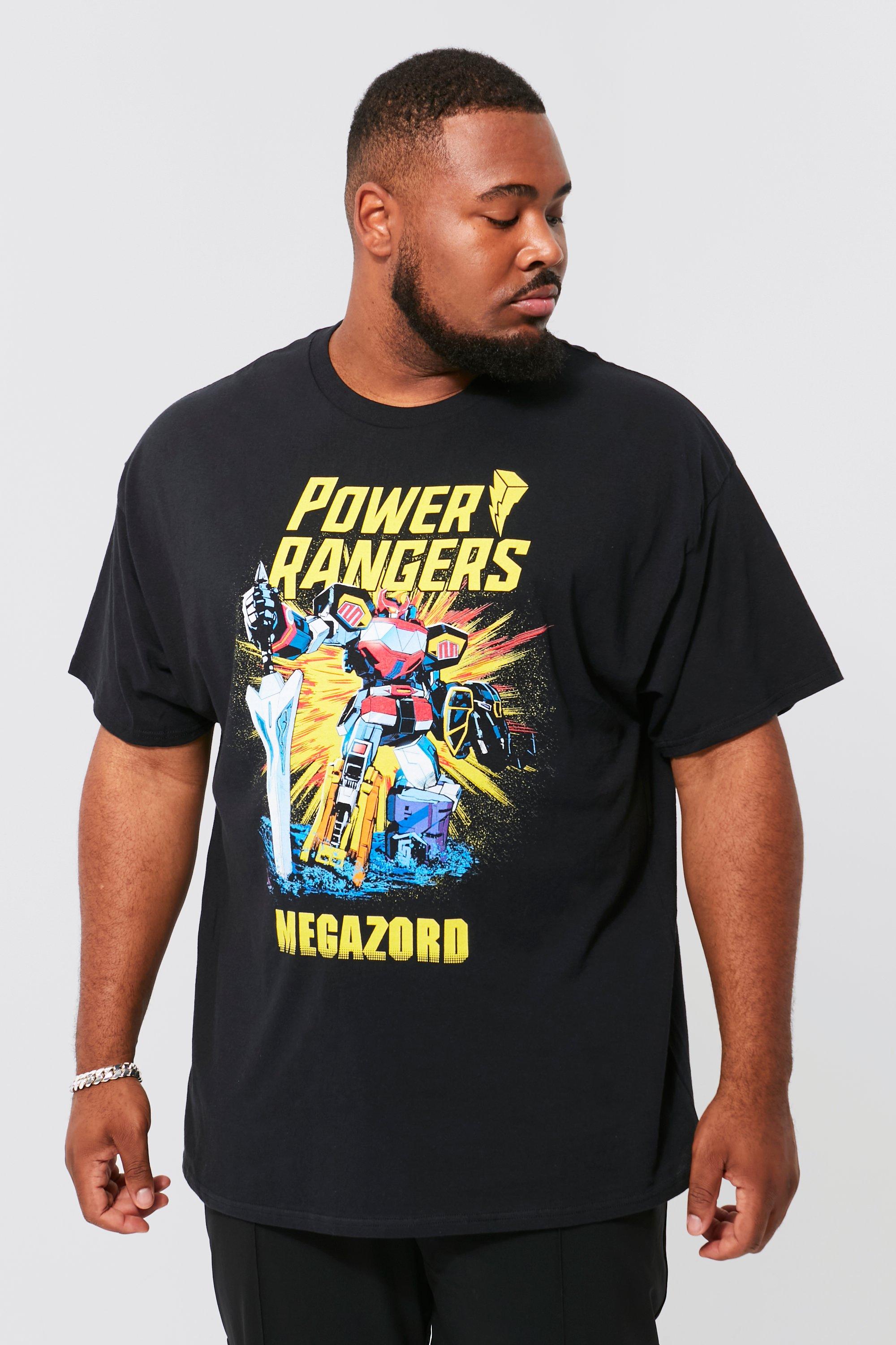 Plus Power Ranger T-Shirt Med Tryck, Black