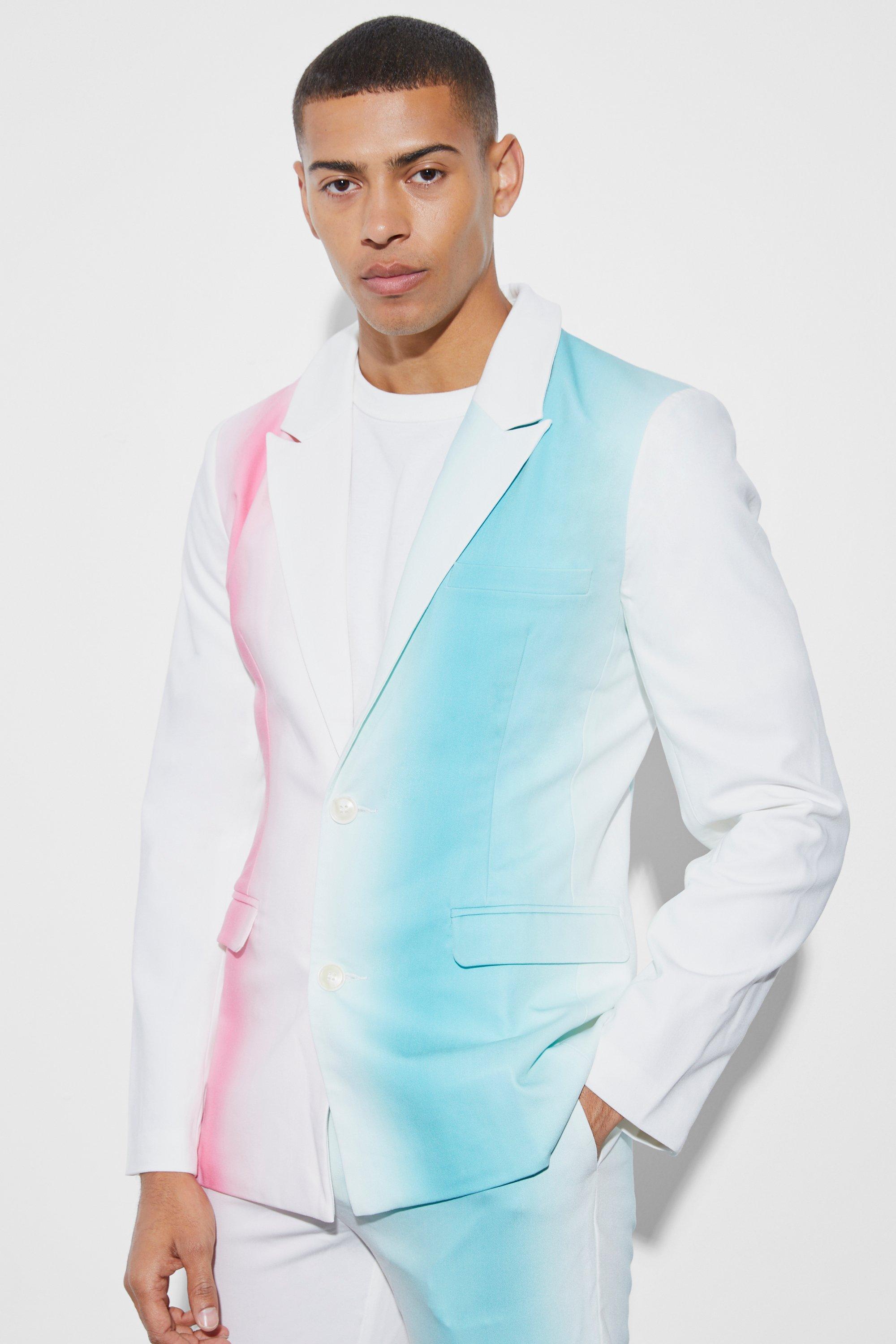 veste de costume cintrée à rayures homme - multicolore - 34, multicolore