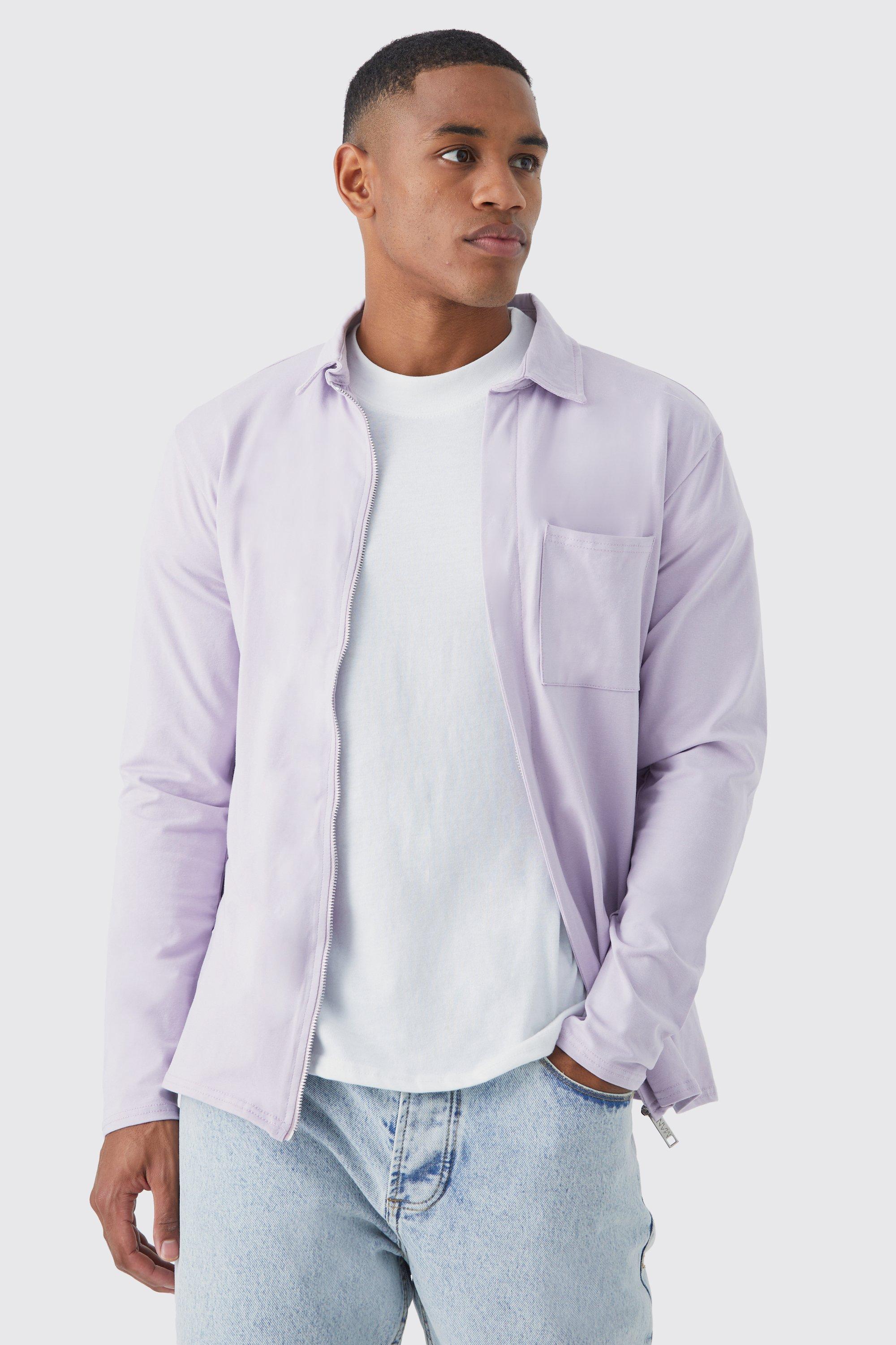 surchemise en jersey homme - violet - s, violet
