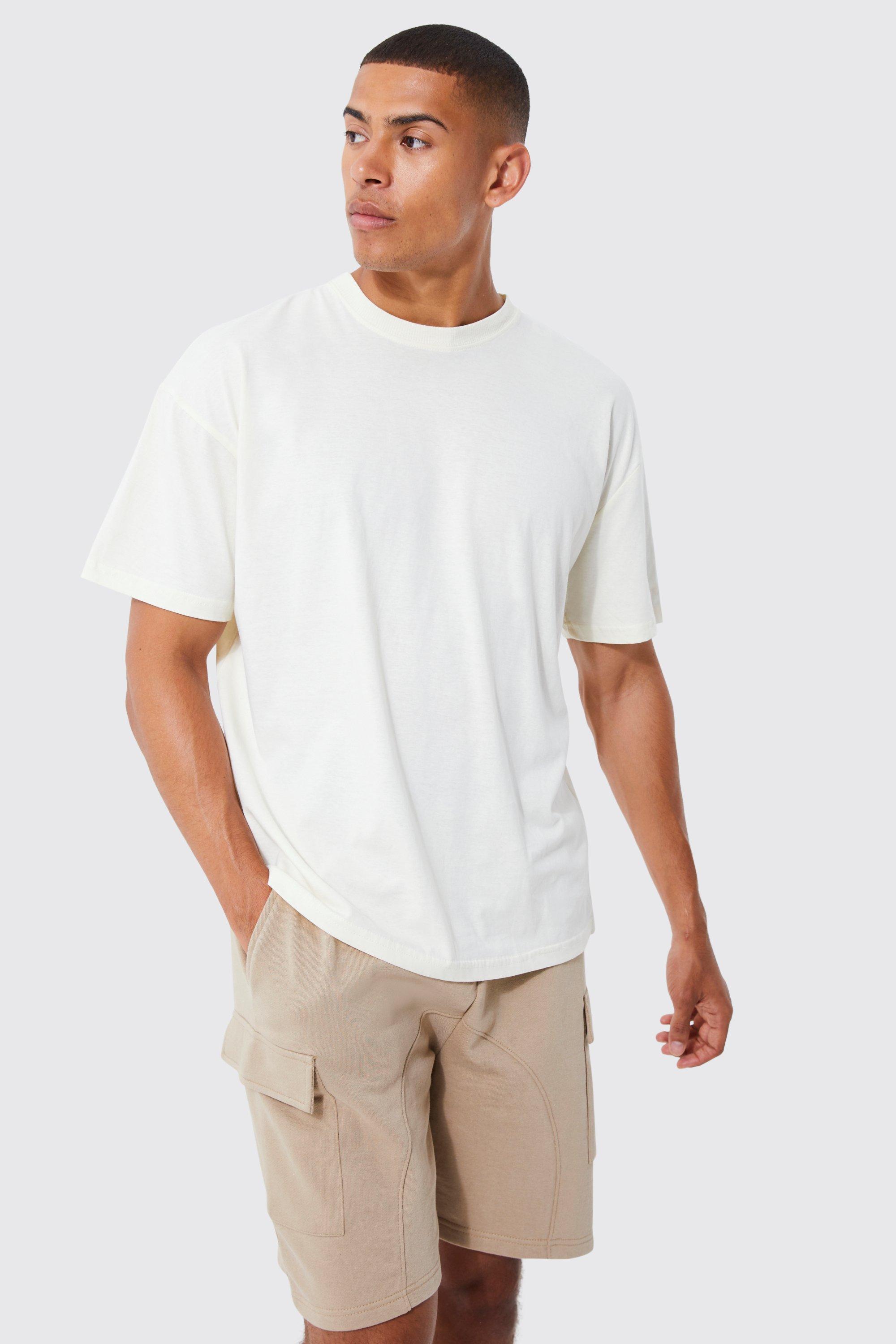 t-shirt oversize imprimé bandana homme - ecru - s, ecru