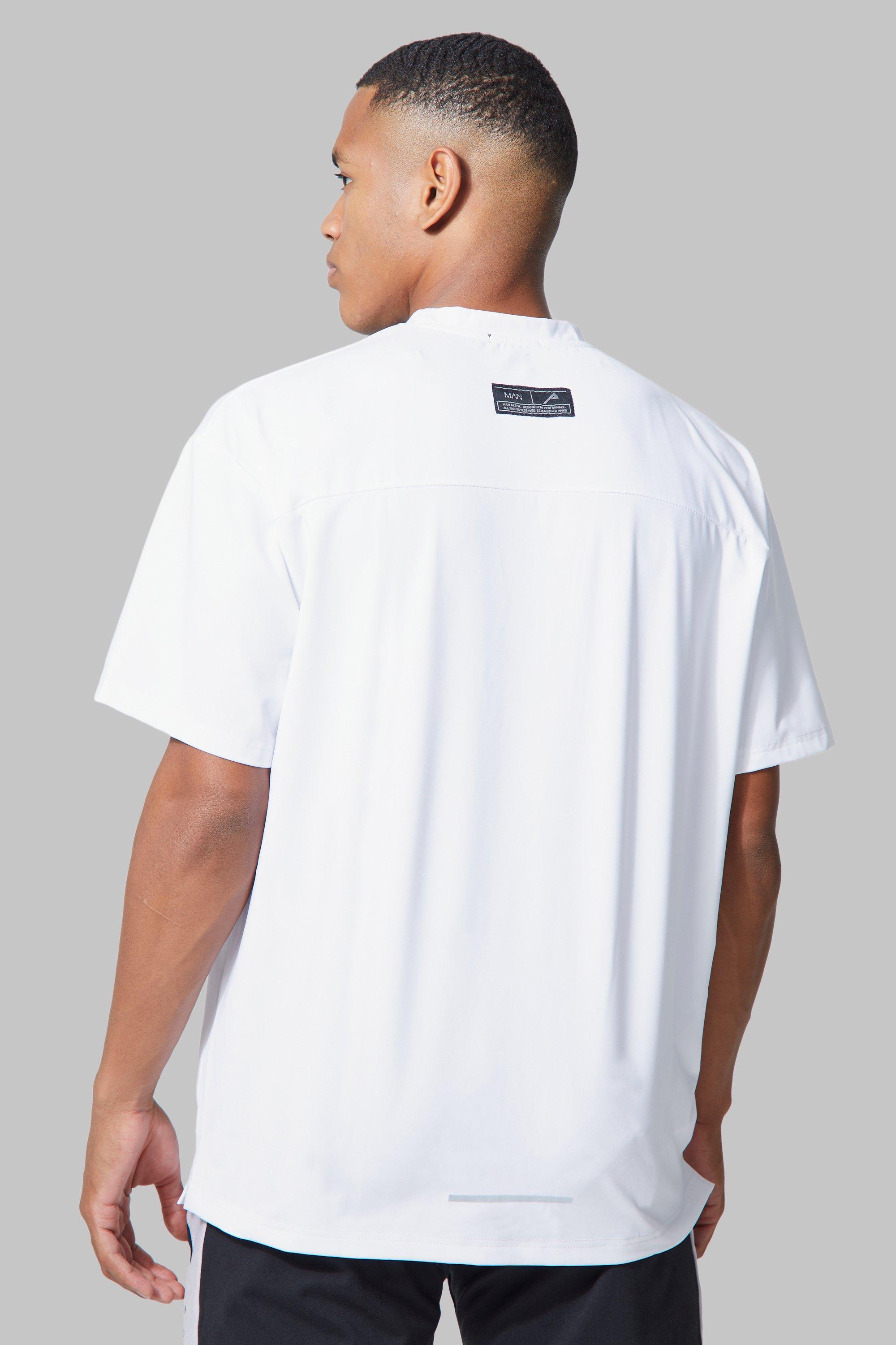 Image of T-shirt oversize Man Active per alta performance, Bianco