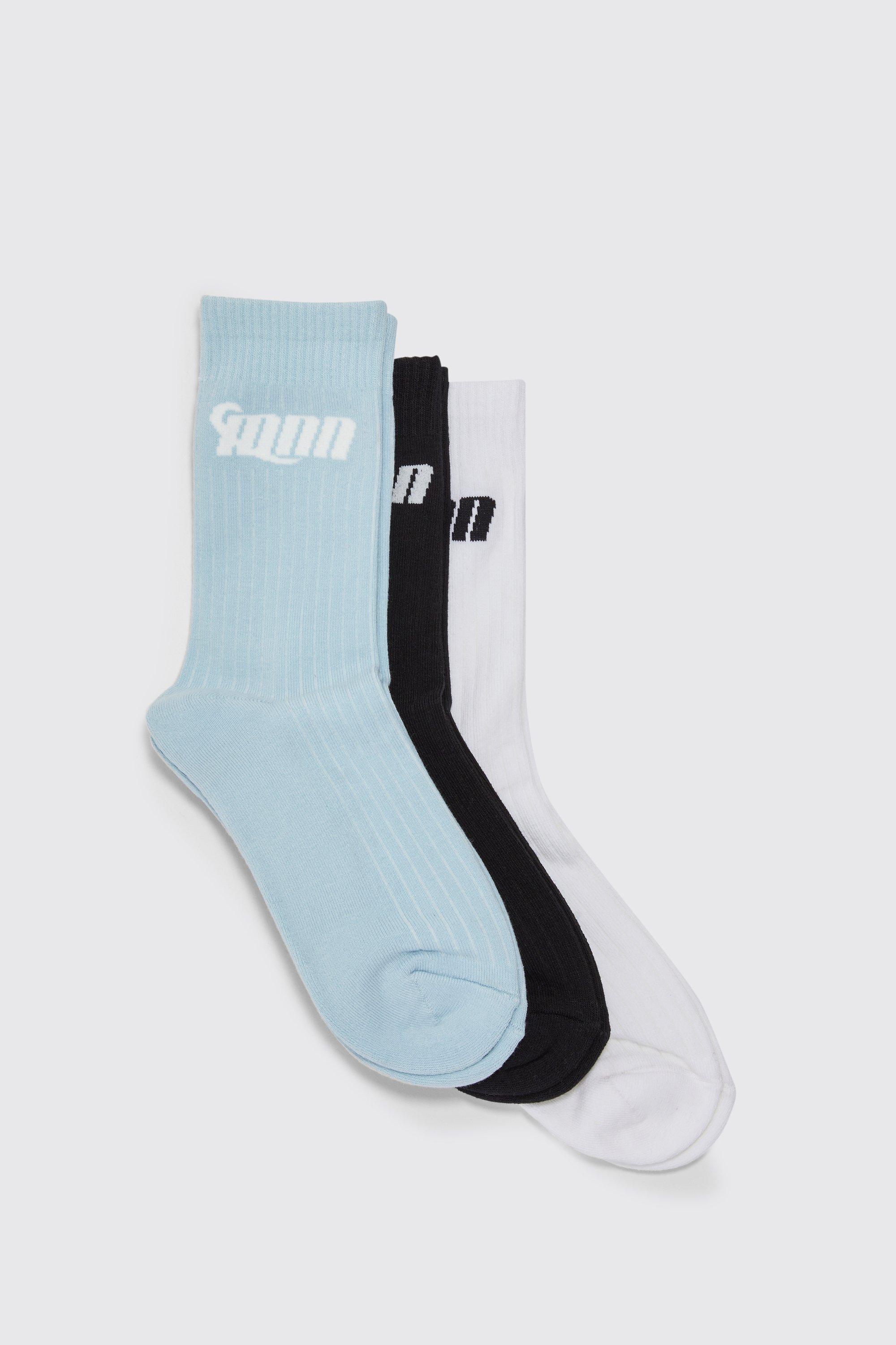 Mens Multi 3 Pack Man Logo Socks product