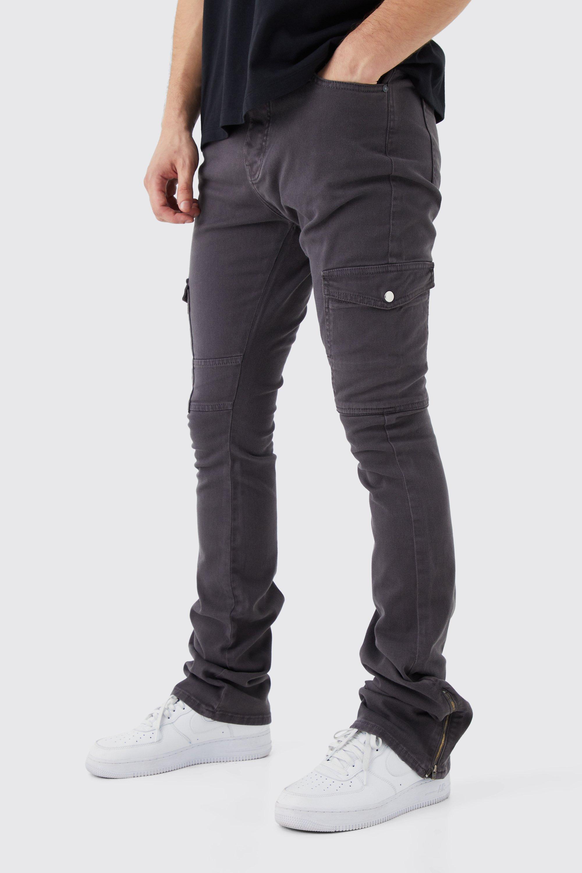 tall - pantalon cargo zippé homme - gris - 30, gris
