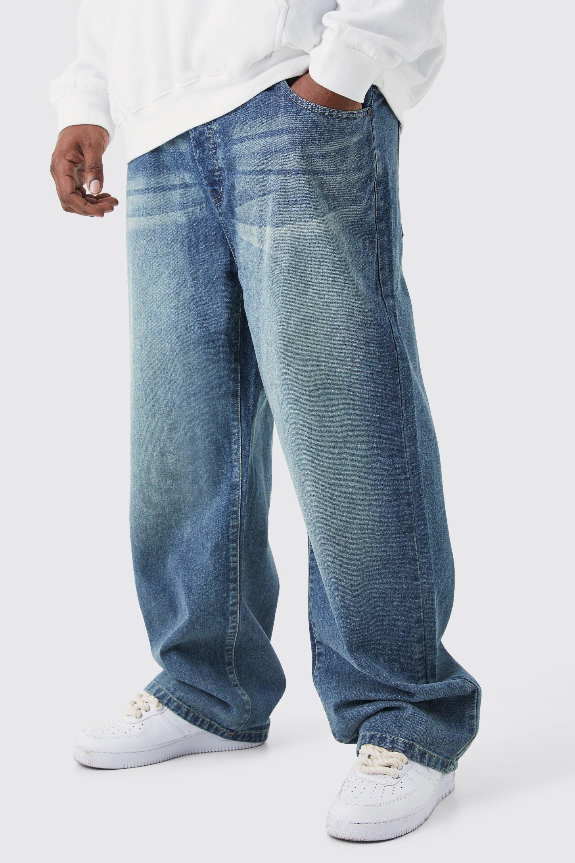 Mens Vintage Blue Plus Relaxed Rigid Jean product