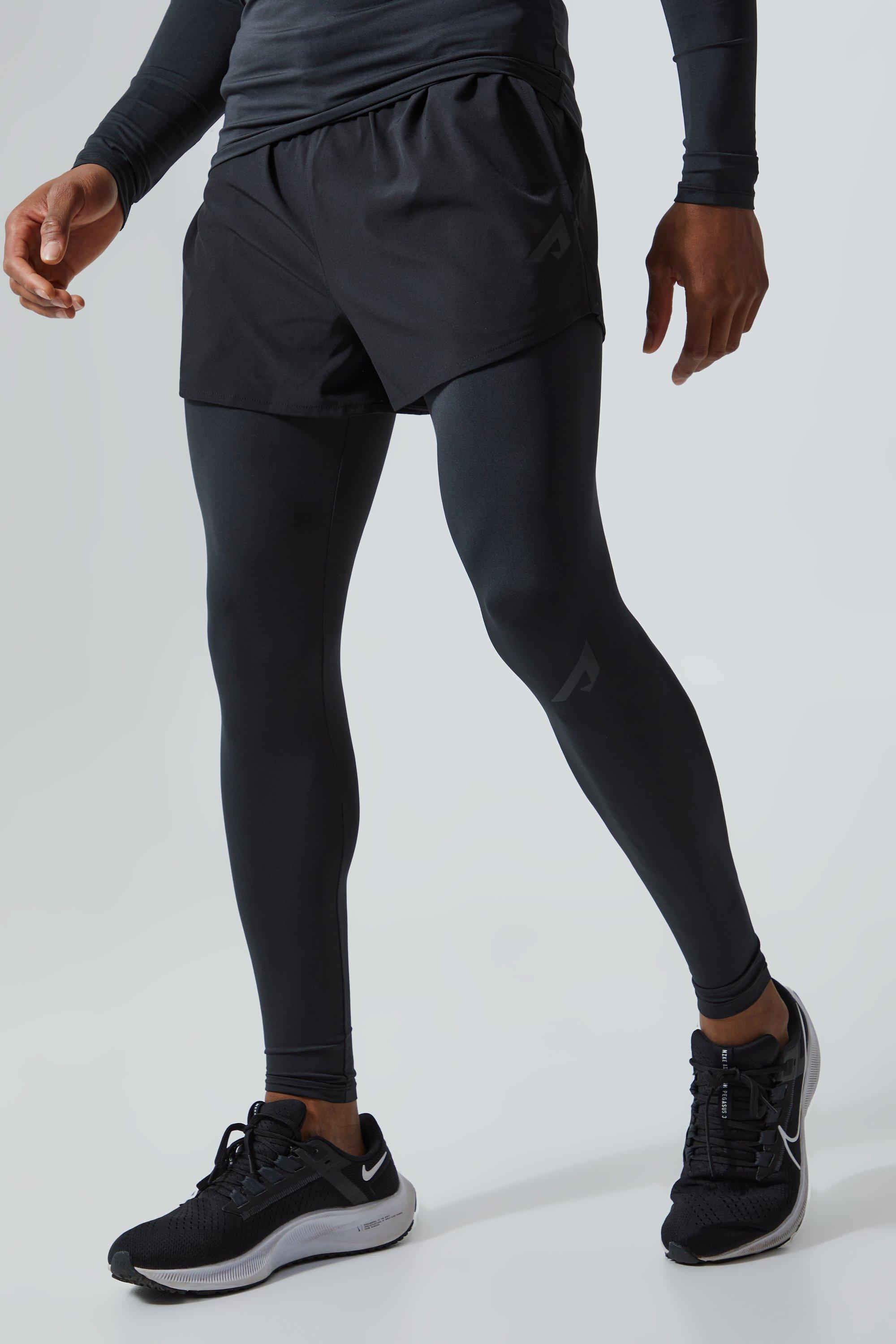 legging de sport sans coutures homme - noir - xs, noir