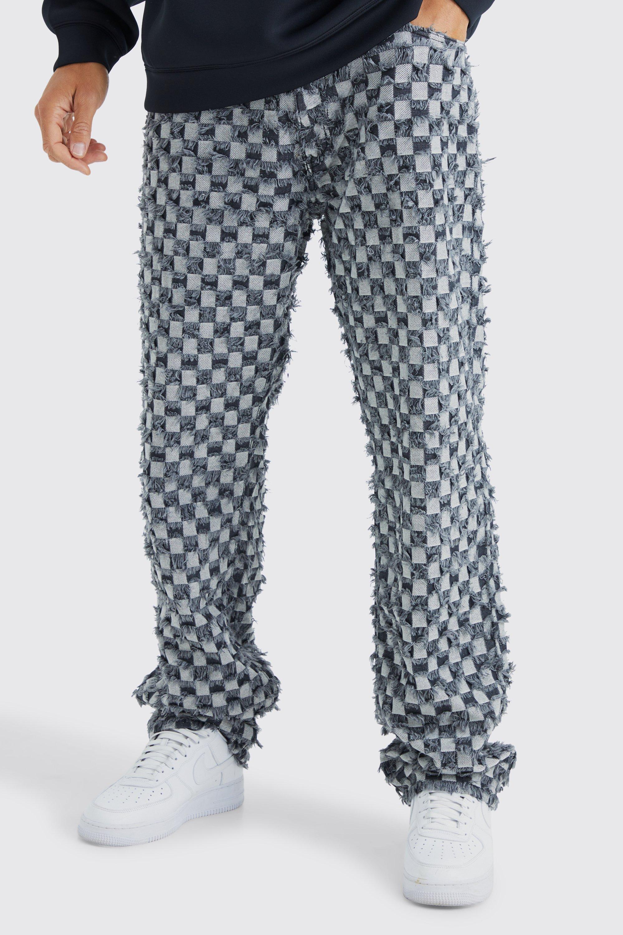 tall - pantalon large à carreaux homme - gris - 40, gris