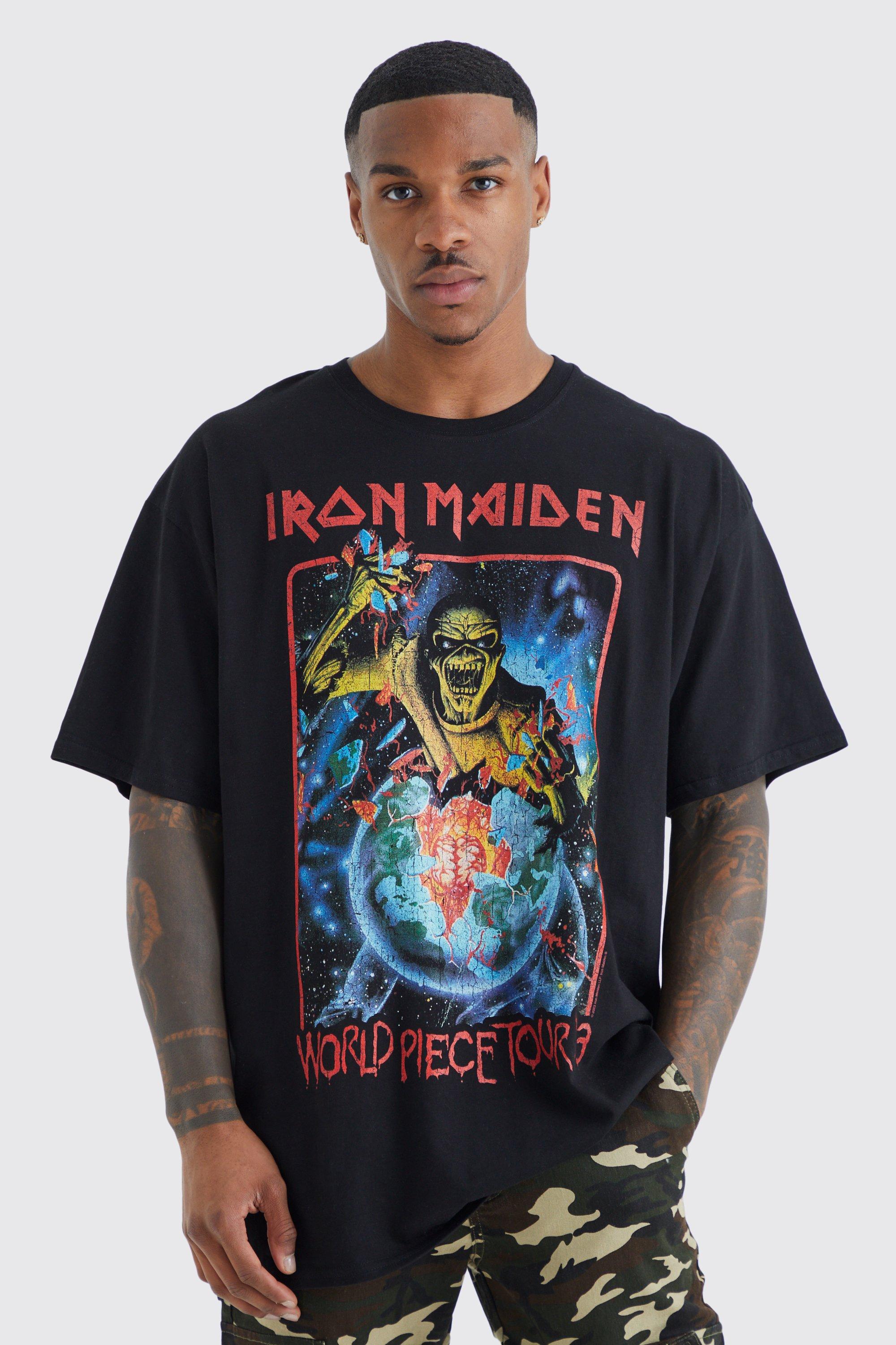 T-shirt oversize ufficiale Iron Maiden, Nero