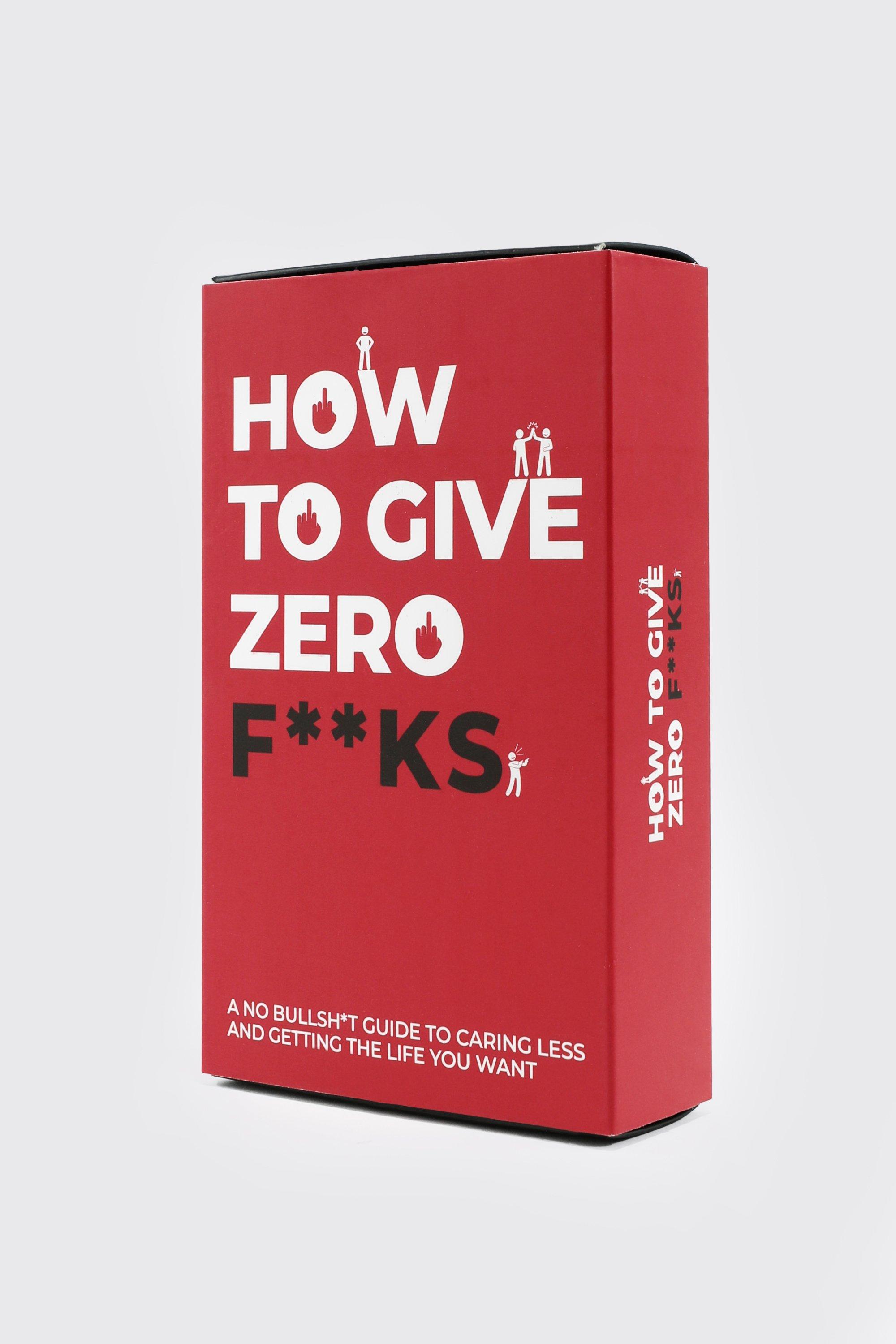 Image of Womens How To Give Zero F**Ks Card Pack - White - One Size, White