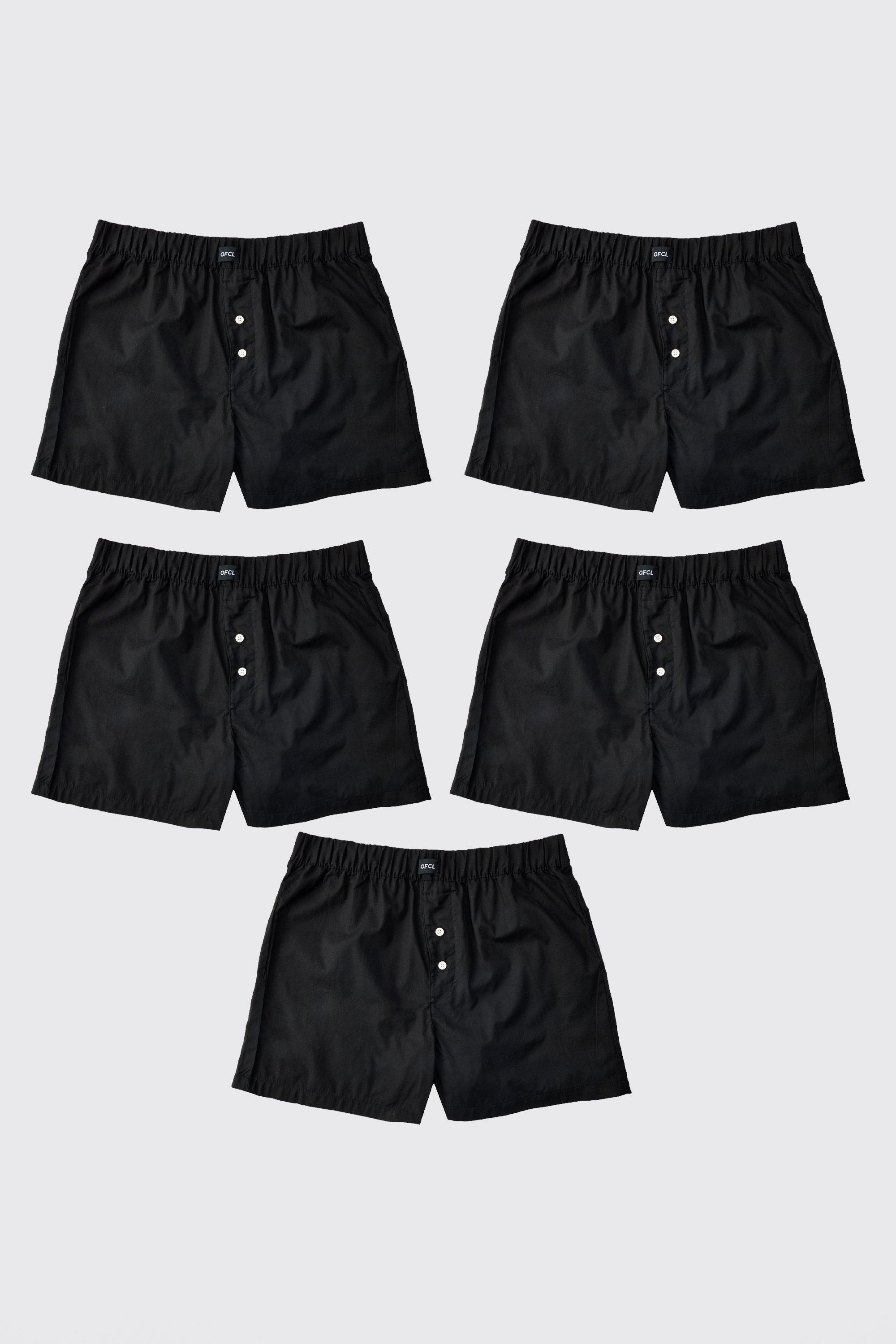 Mens Black 3 Pack Ofcl Woven Boxer Shorts, Black