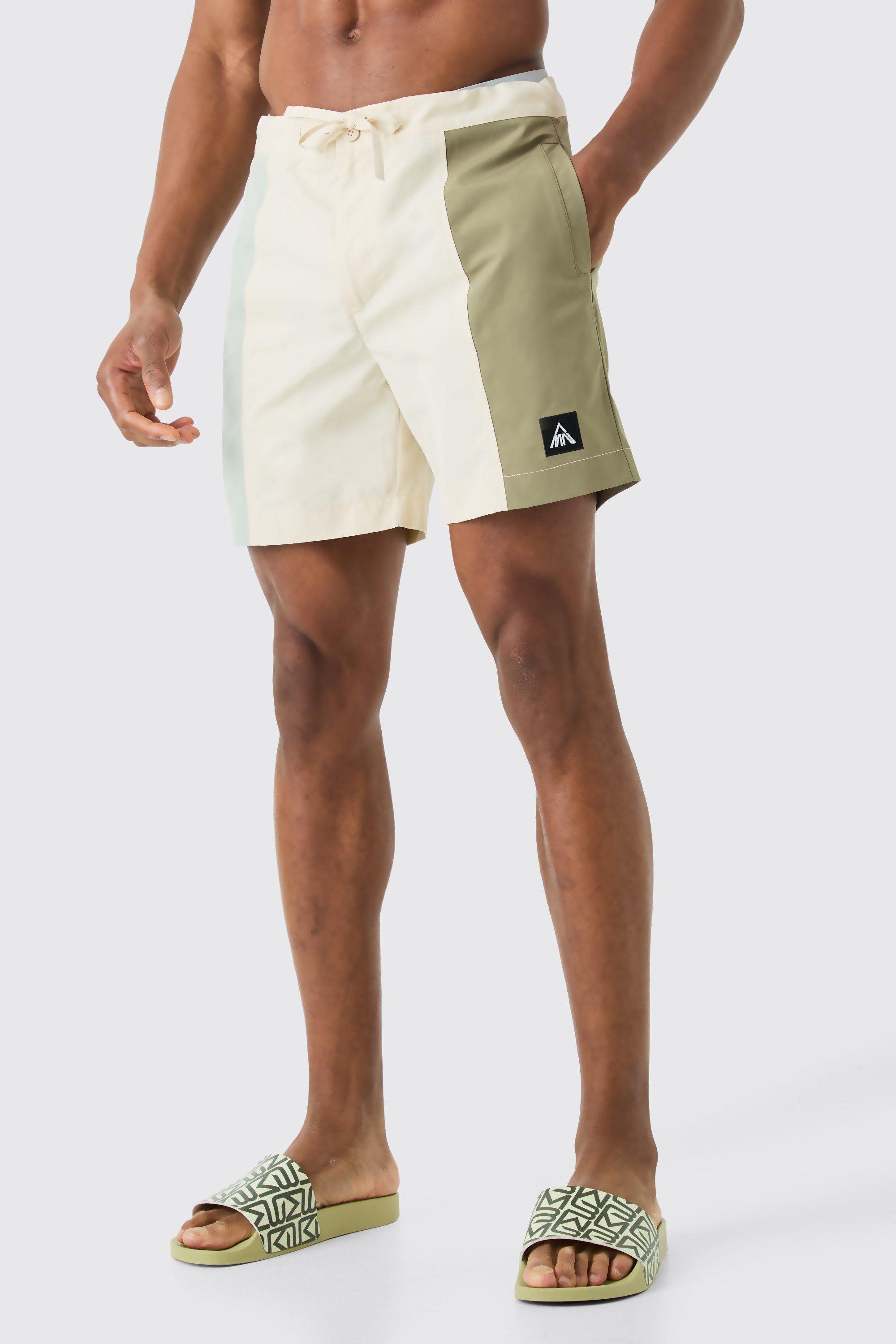 Image of Pantaloncini da bagno medio Smart a blocchi di colore, Multi