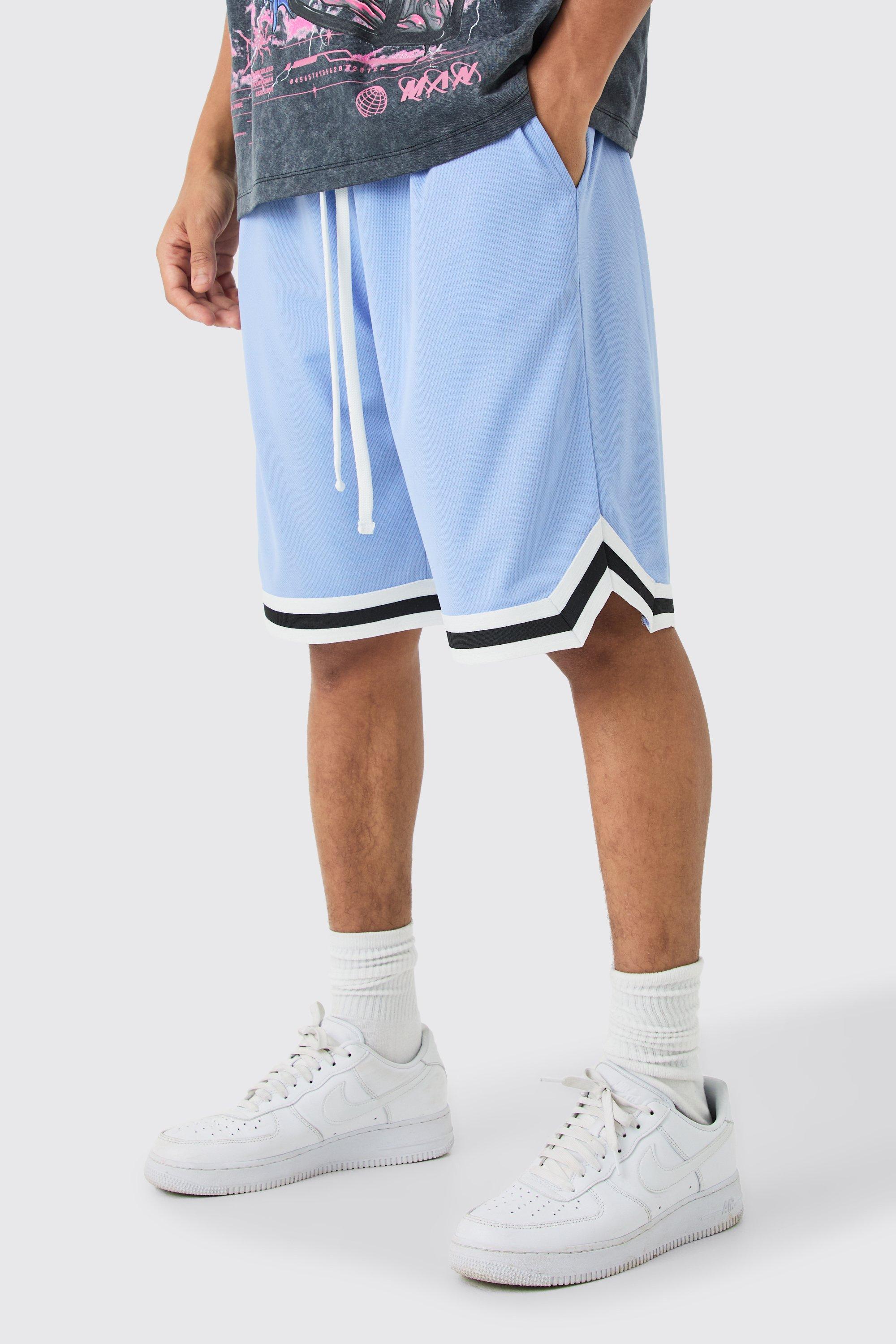 Image of Pantaloncini da basket comodi in rete, Azzurro