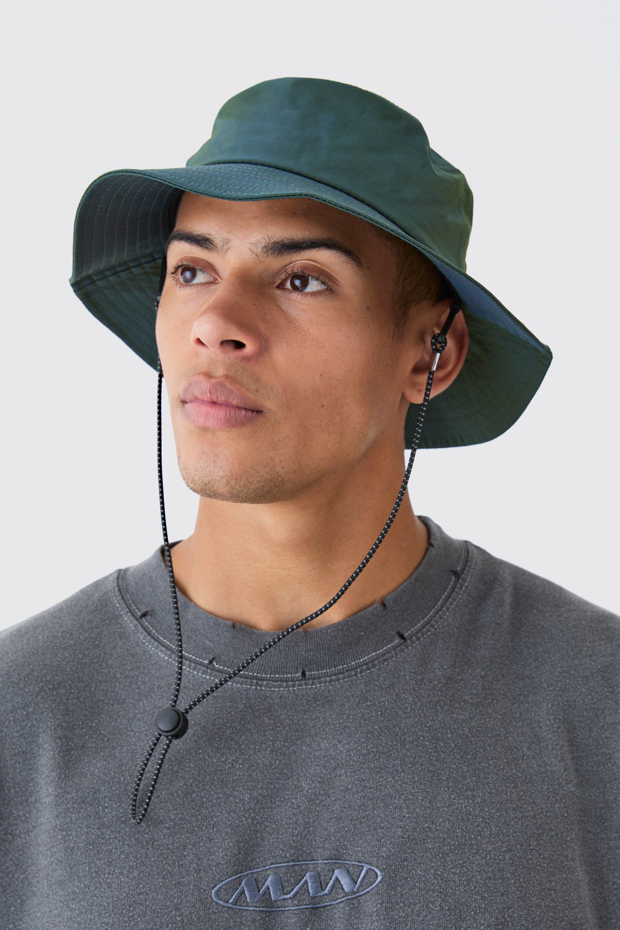 Image of Cappello da pescatore con scritta Boonie iridescente, Verde