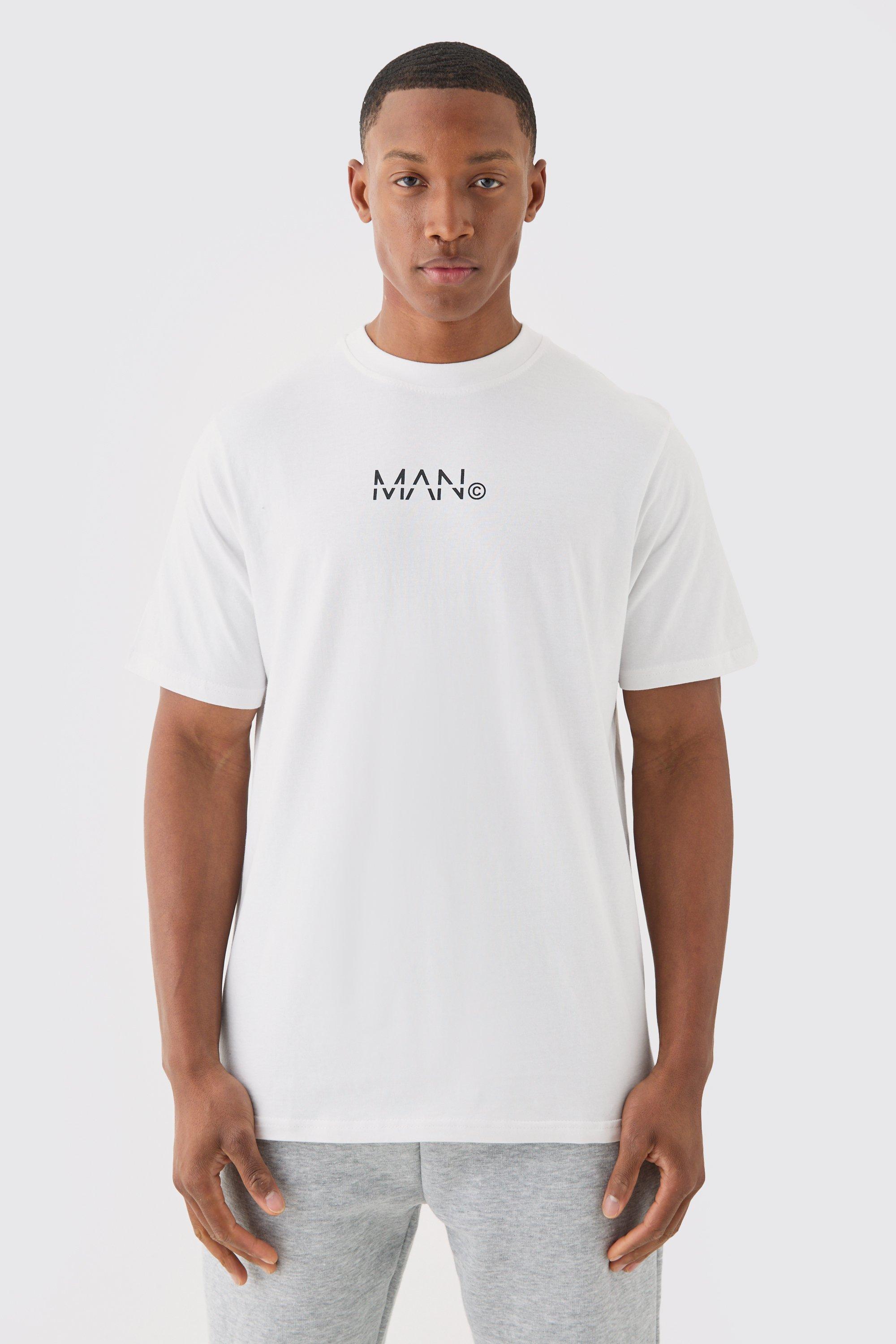 Image of T-shirt con stampa Original Man, Bianco