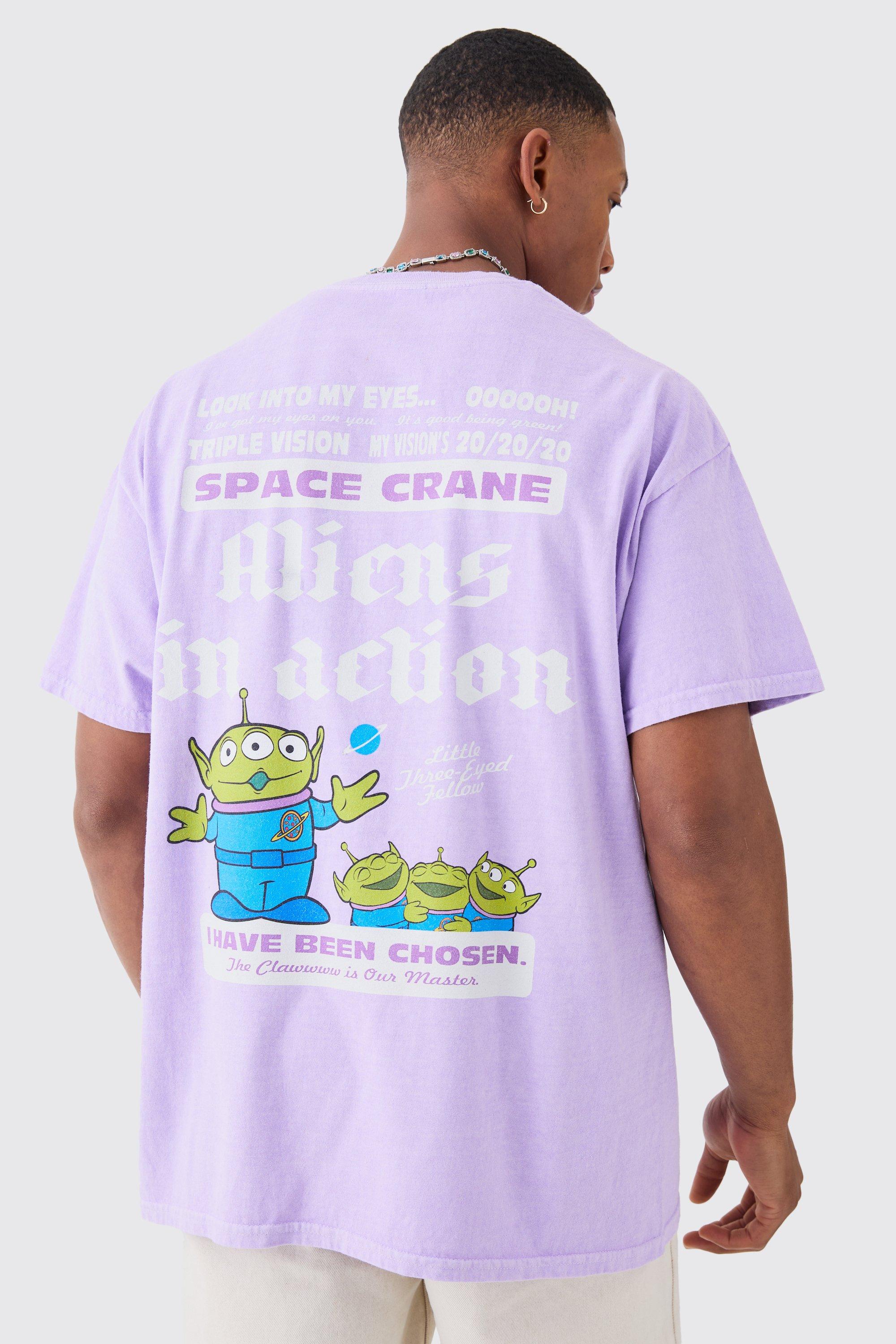 Image of T-shirt oversize ufficiale Toy Story in lavaggio Alien, Purple