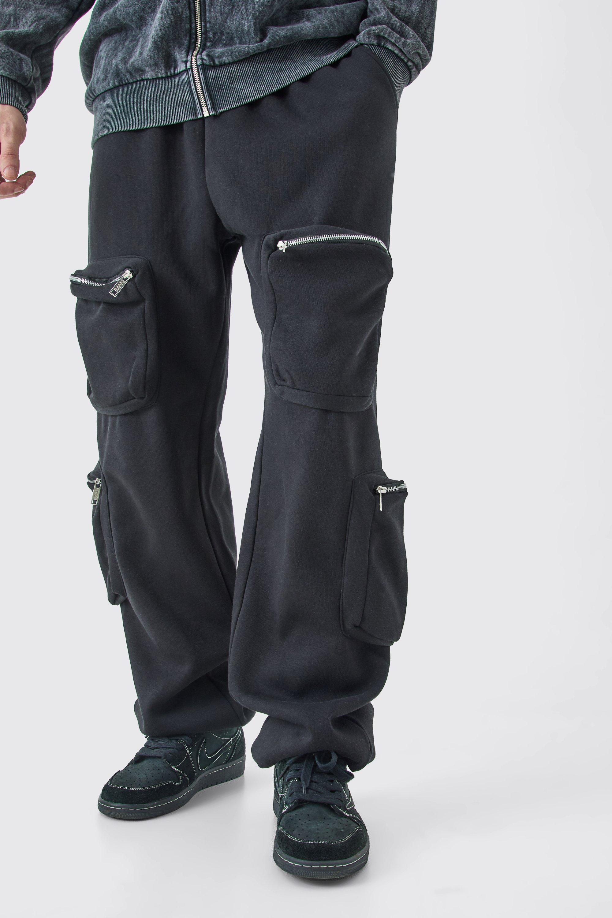 Image of Pantaloni tuta Tall stile Utility stile Cargo, Nero
