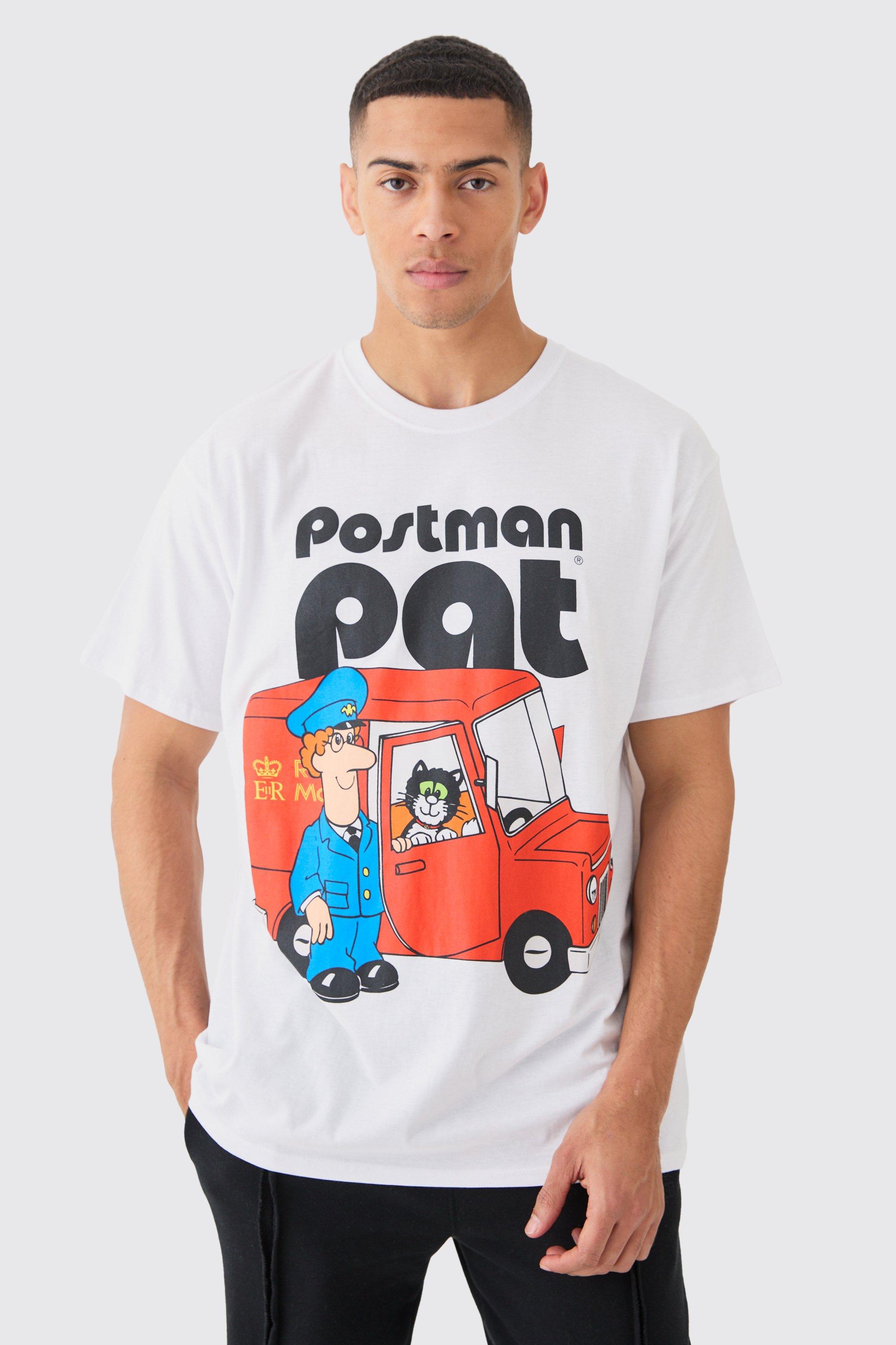 Image of T-shirt oversize ufficiale Post Man Pat, Bianco