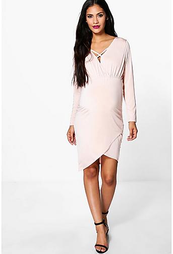 Maternity Sophie Strappy Wrap Front Dress