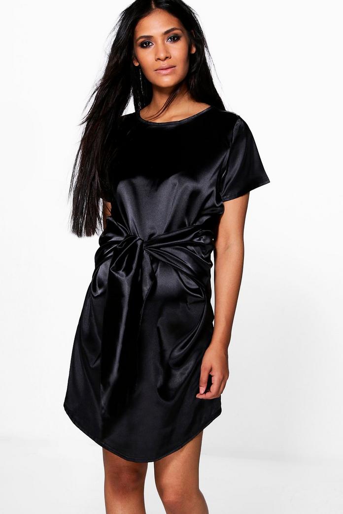 satin maternity gown