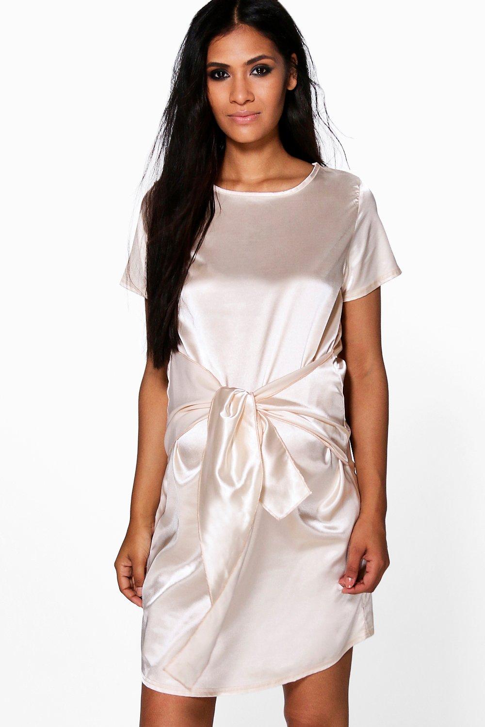 satin maternity gown