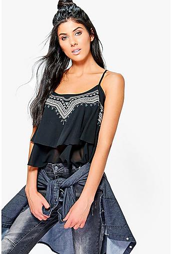 Louise Embroidered Trim Cami