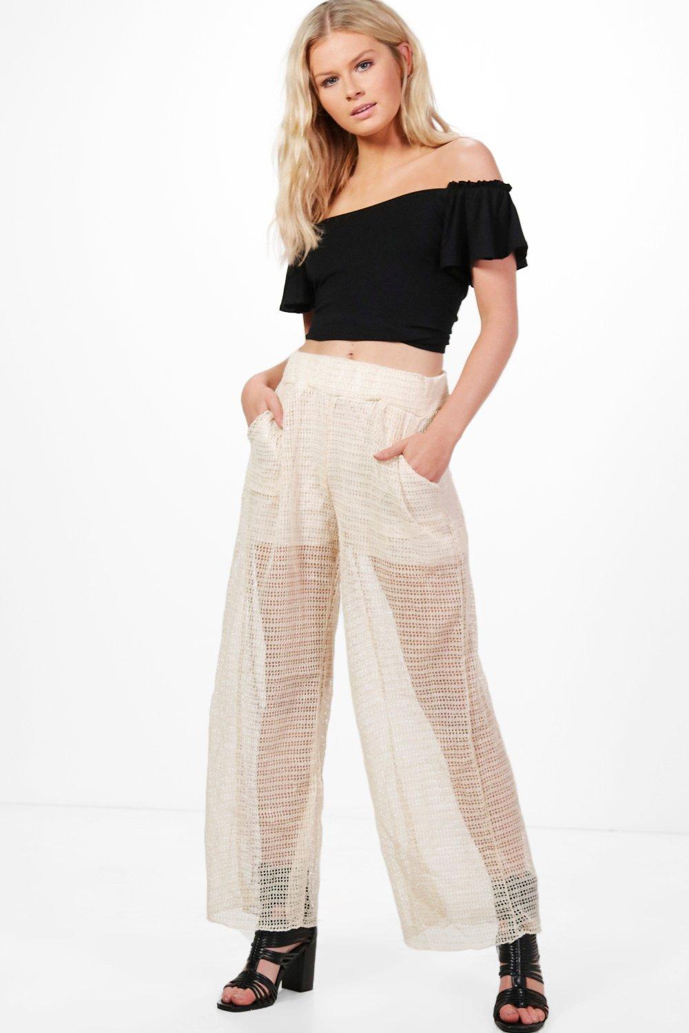 boohoo silver trousers