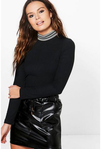 Elsa Roll Neck Long Sleeve Top