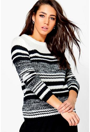 Elizabeth Monochrome Stripe Jumper
