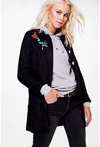 Eve Embroidered Wool Coat
