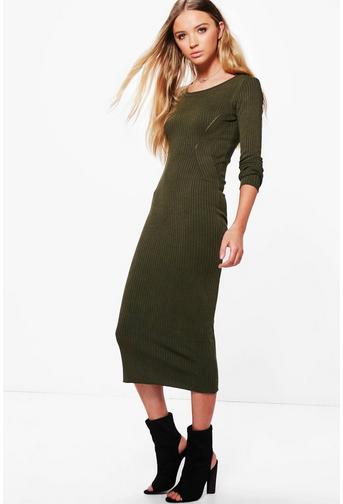 Carmel Long Sleeve Midi Dress