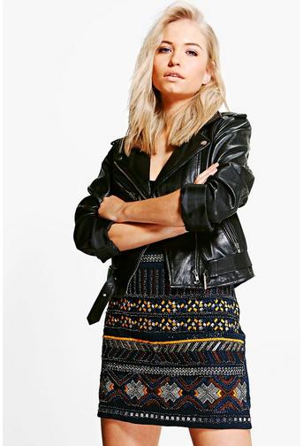 Annie Aztec Mini Skirt