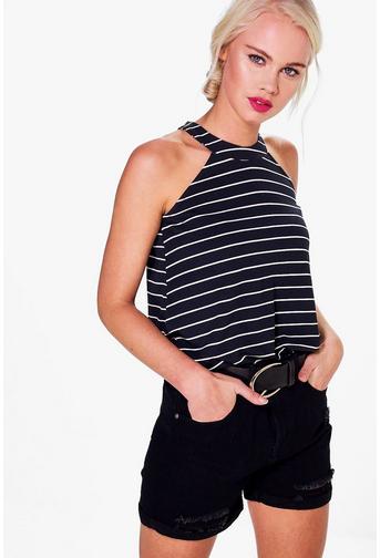 Rebecca Stripe Cut Away Swing Top