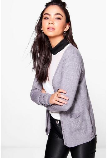 Nicole Basic Crew Neck Cardigan