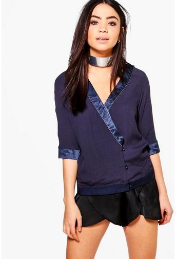 Jess Wrap Front Blouse