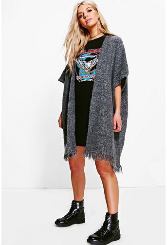 Emma Tassel Trim Blanket Cardigan