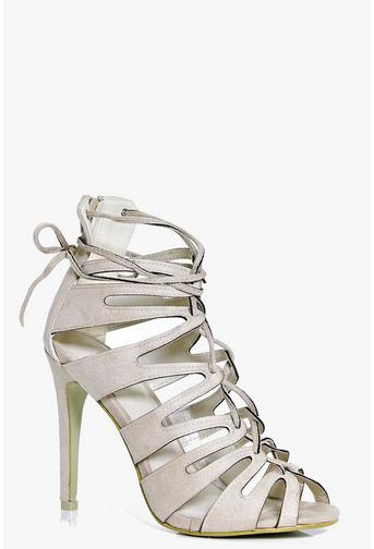 Tia Cage Lace Up Heels