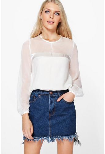 Sophie Satin Panel Blouse