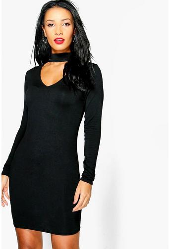 Katy Choker Plunge Bodycon Dress