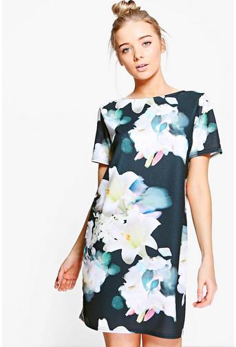 Willa Floral Cap Sleeve Shift Dress